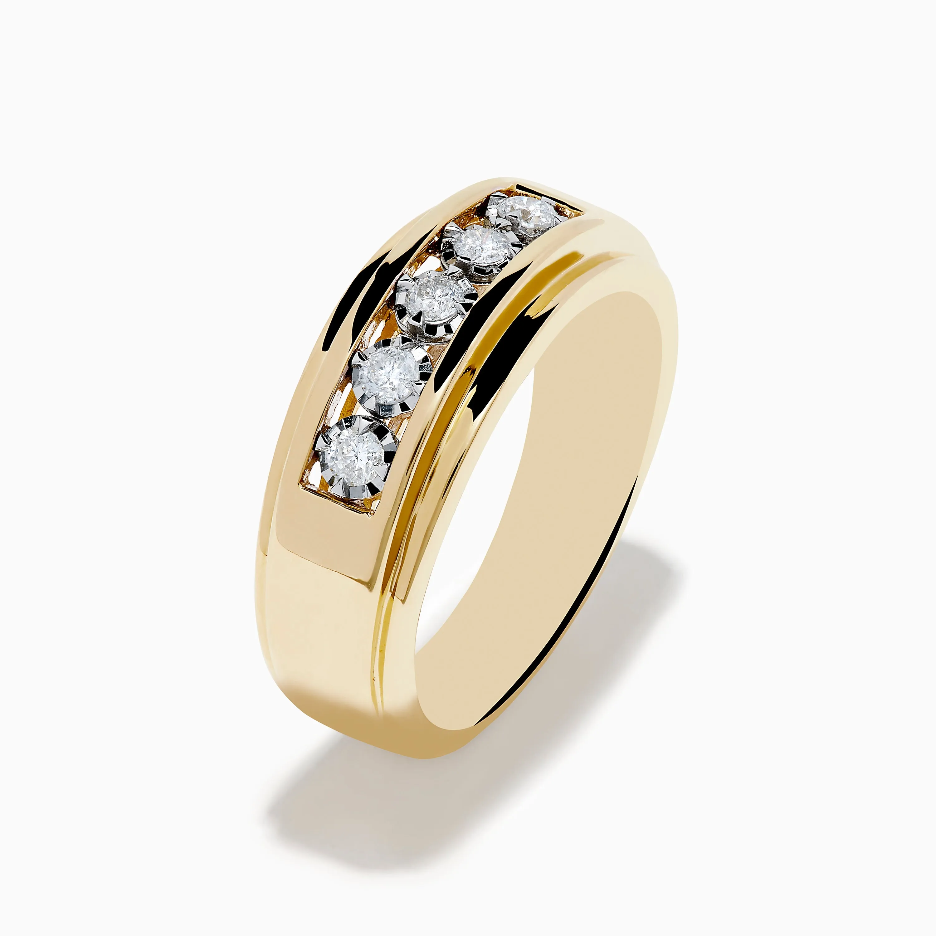 Men's 14K White and Yellow Gold Diamond Ring sold by Effy product image thumbnail 4