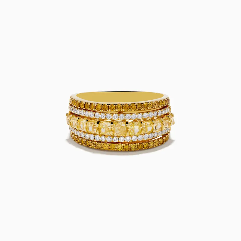 Canare 18K Yellow Gold Yellow Diamond Band Ring sold by Effy