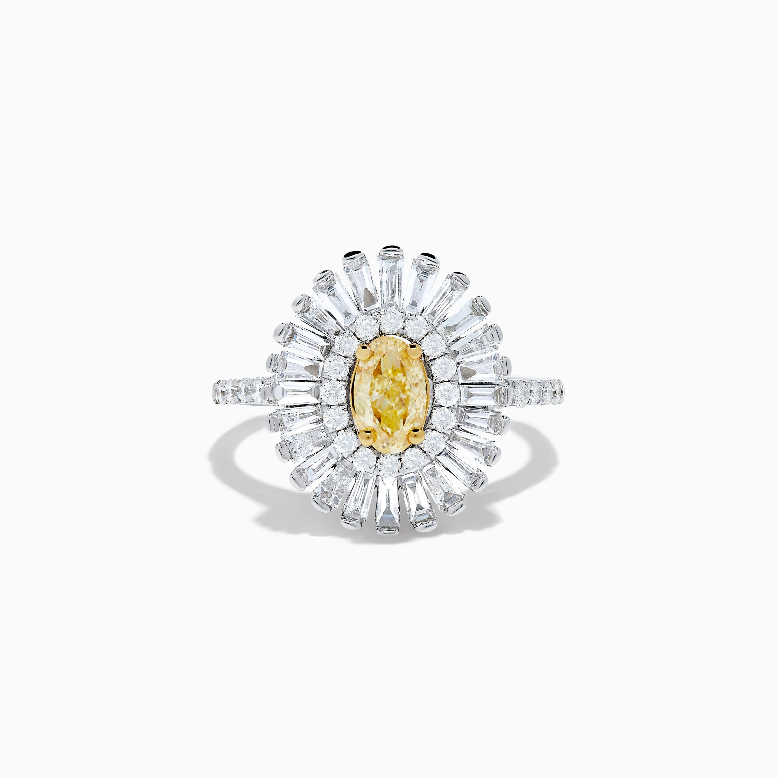 Canare 18K Two Tone Gold Yellow and White Diamond Ring sold by Effy