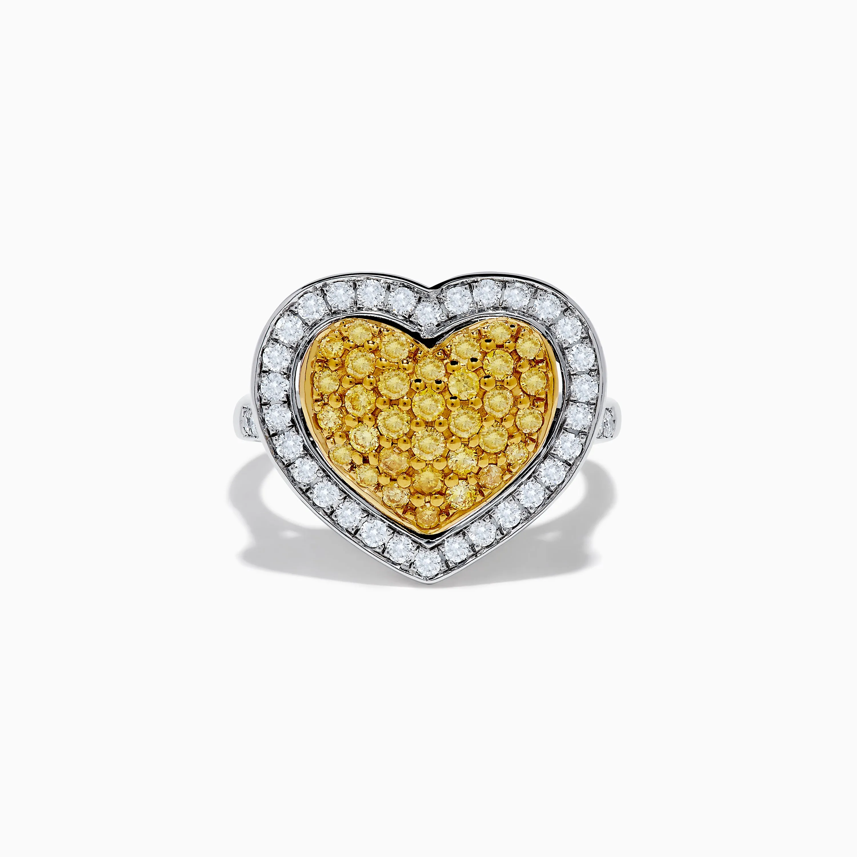 Canare 18K Two Tone Gold Yellow Diamond Heart Ring sold by Effy