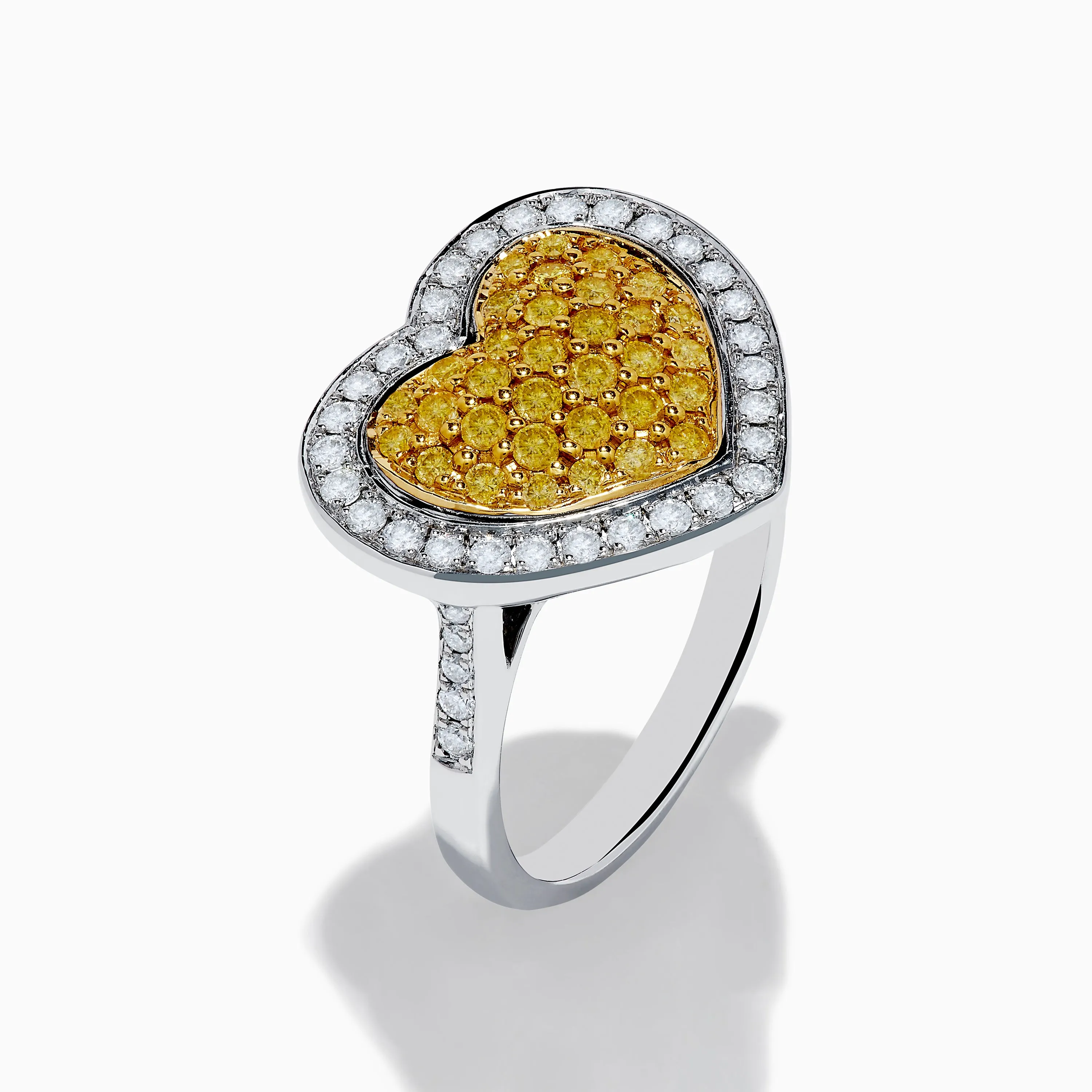 Canare 18K Two Tone Gold Yellow Diamond Heart Ring sold by Effy product image thumbnail 4