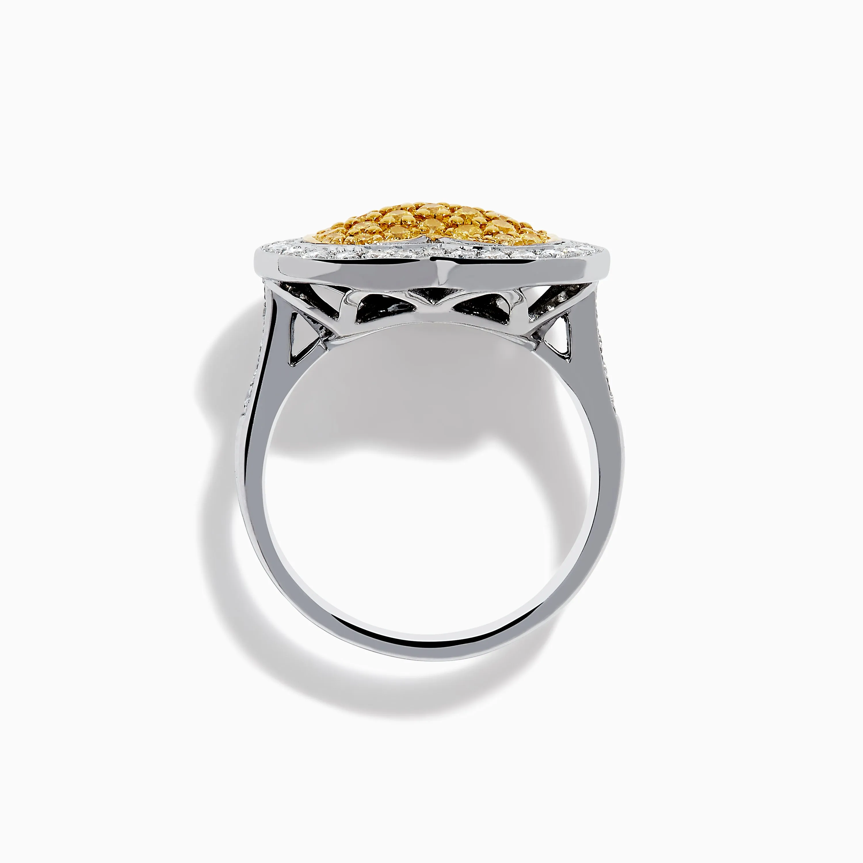 Canare 18K Two Tone Gold Yellow Diamond Heart Ring sold by Effy product image thumbnail 3