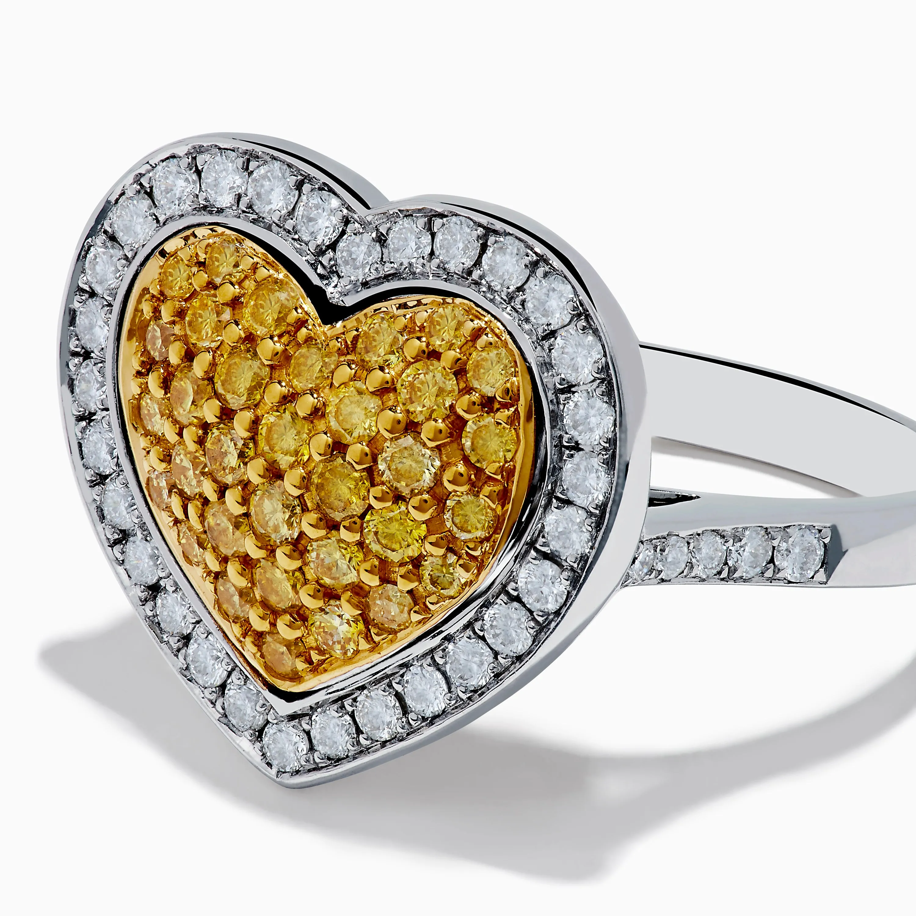 Canare 18K Two Tone Gold Yellow Diamond Heart Ring sold by Effy product image thumbnail 2