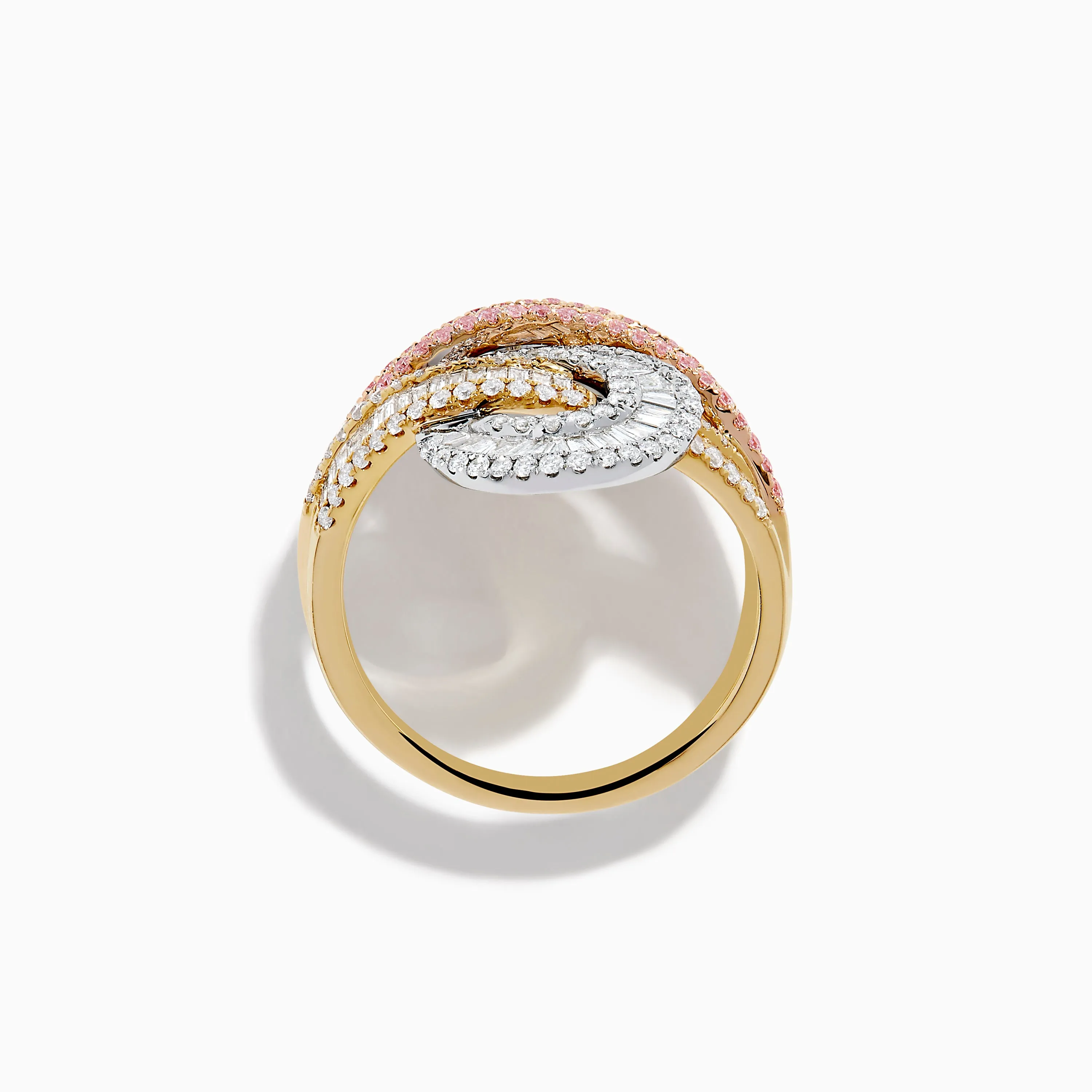 Trio 14K Tri Color Gold Diamond Swirl Ring sold by Effy product image thumbnail 3