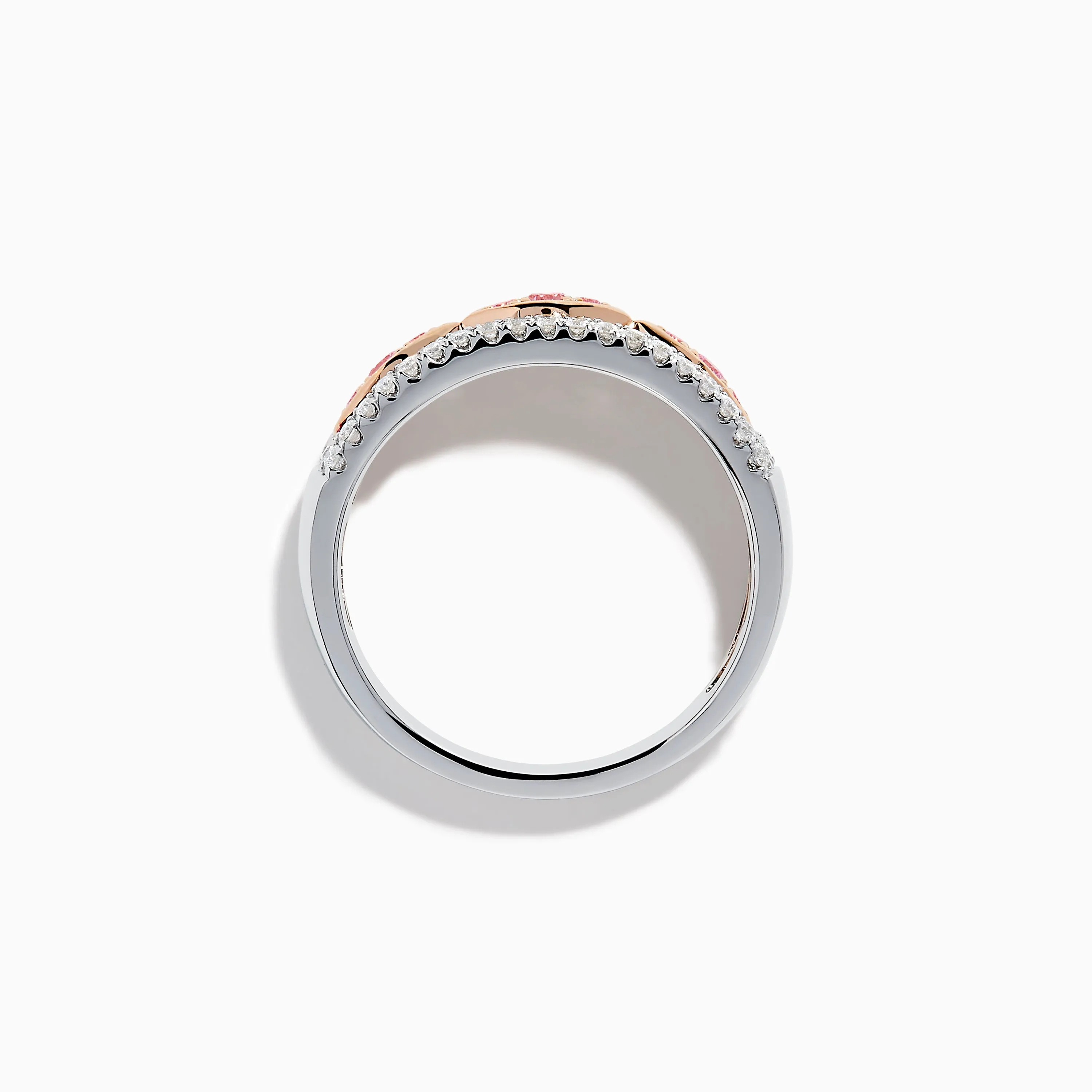 14K Two Tone Gold White and Pink Diamond Ring sold by Effy product image thumbnail 3