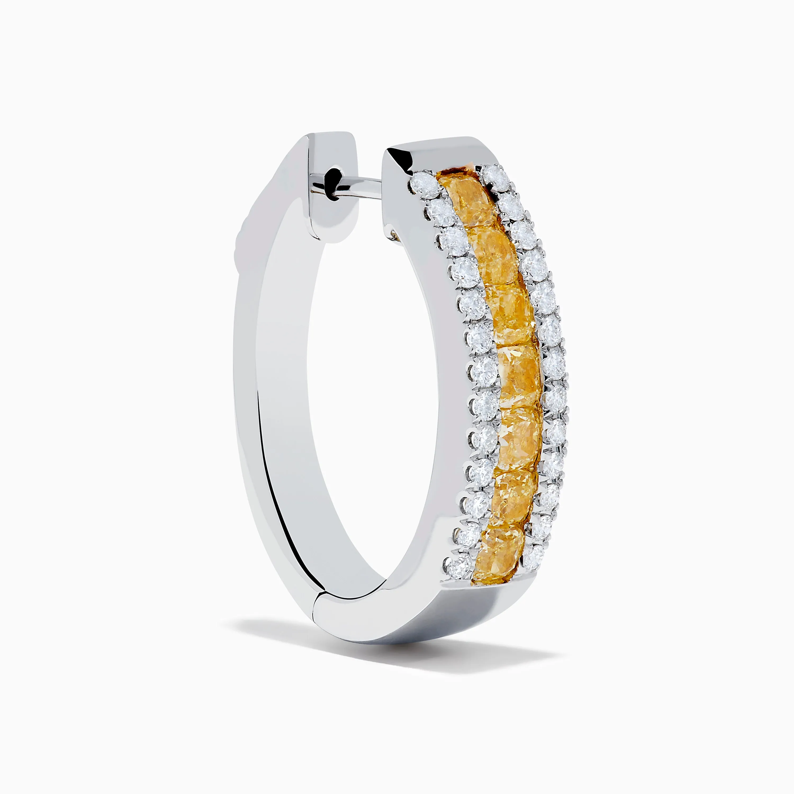 Canare 18K Two Tone Gold White and Yellow Diamond Hoop Earrings sold by Effy product image thumbnail 3