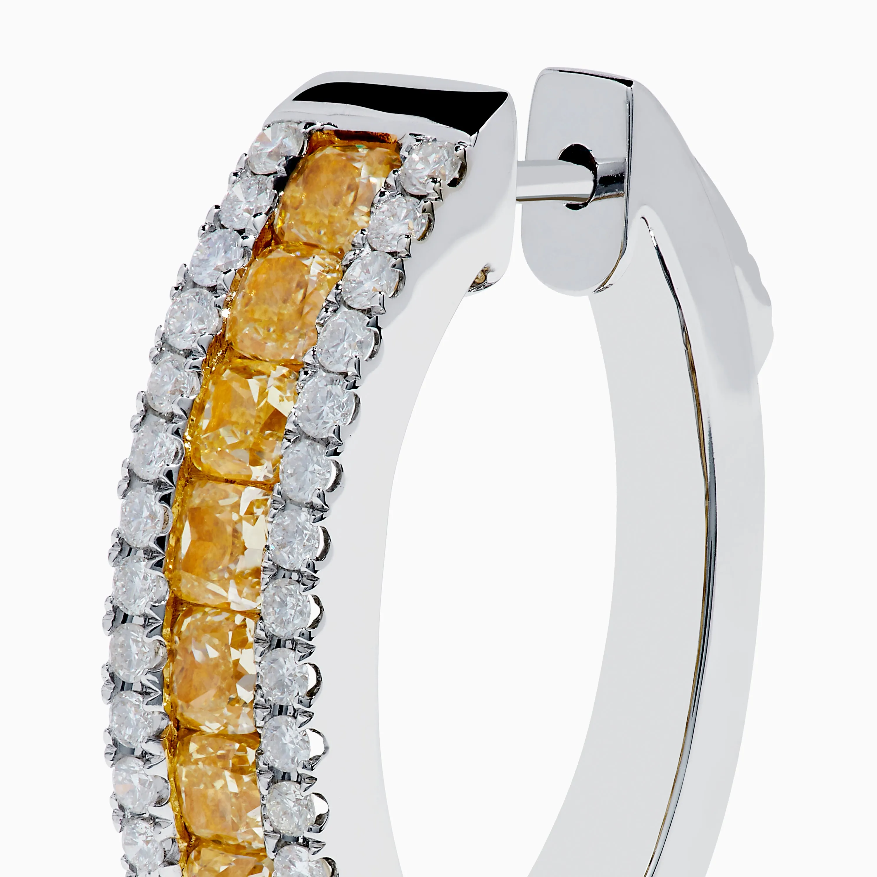 Canare 18K Two Tone Gold White and Yellow Diamond Hoop Earrings sold by Effy product image thumbnail 2