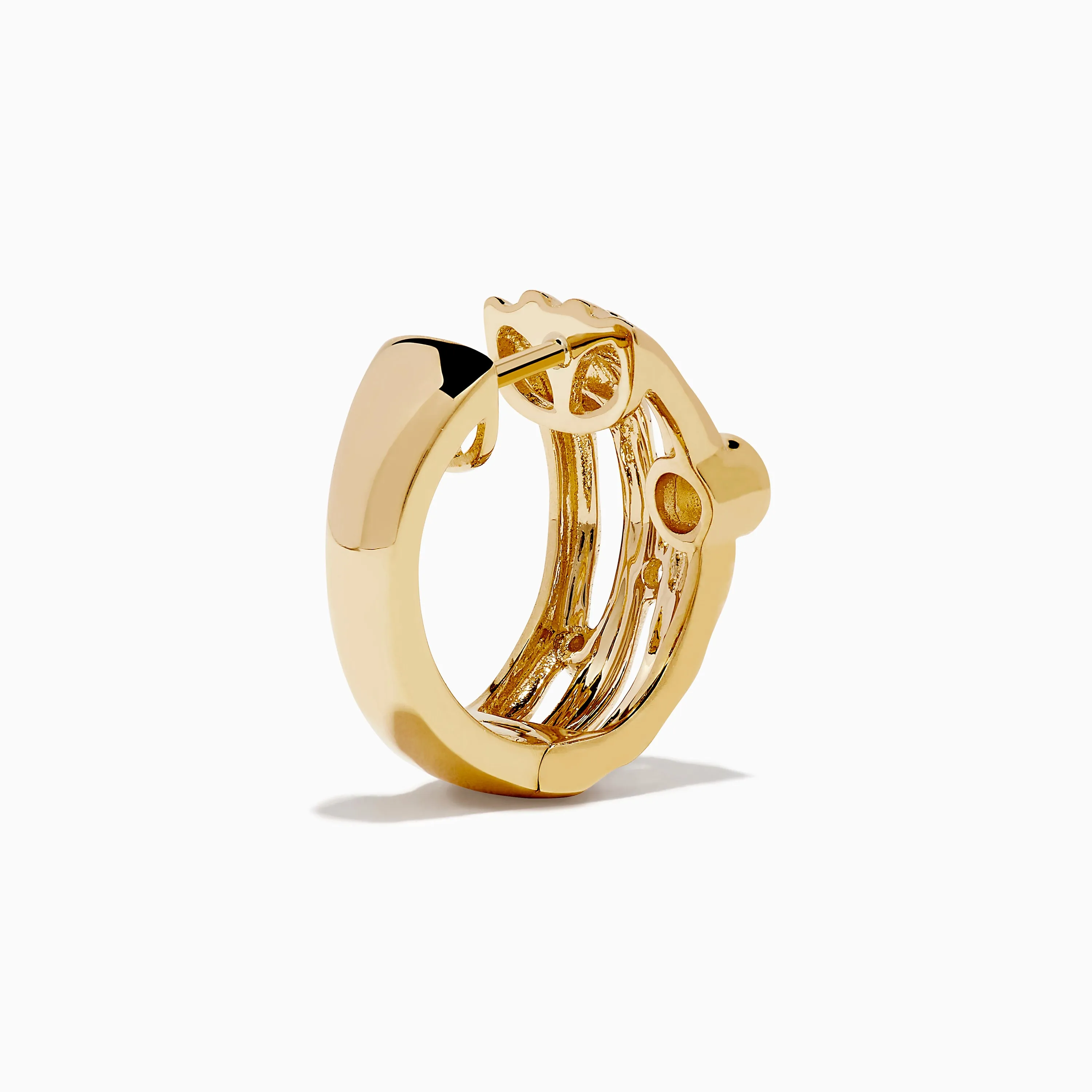 D'Oro 14K Yellow Gold Diamond Hoop Earrings sold by Effy product image thumbnail 4