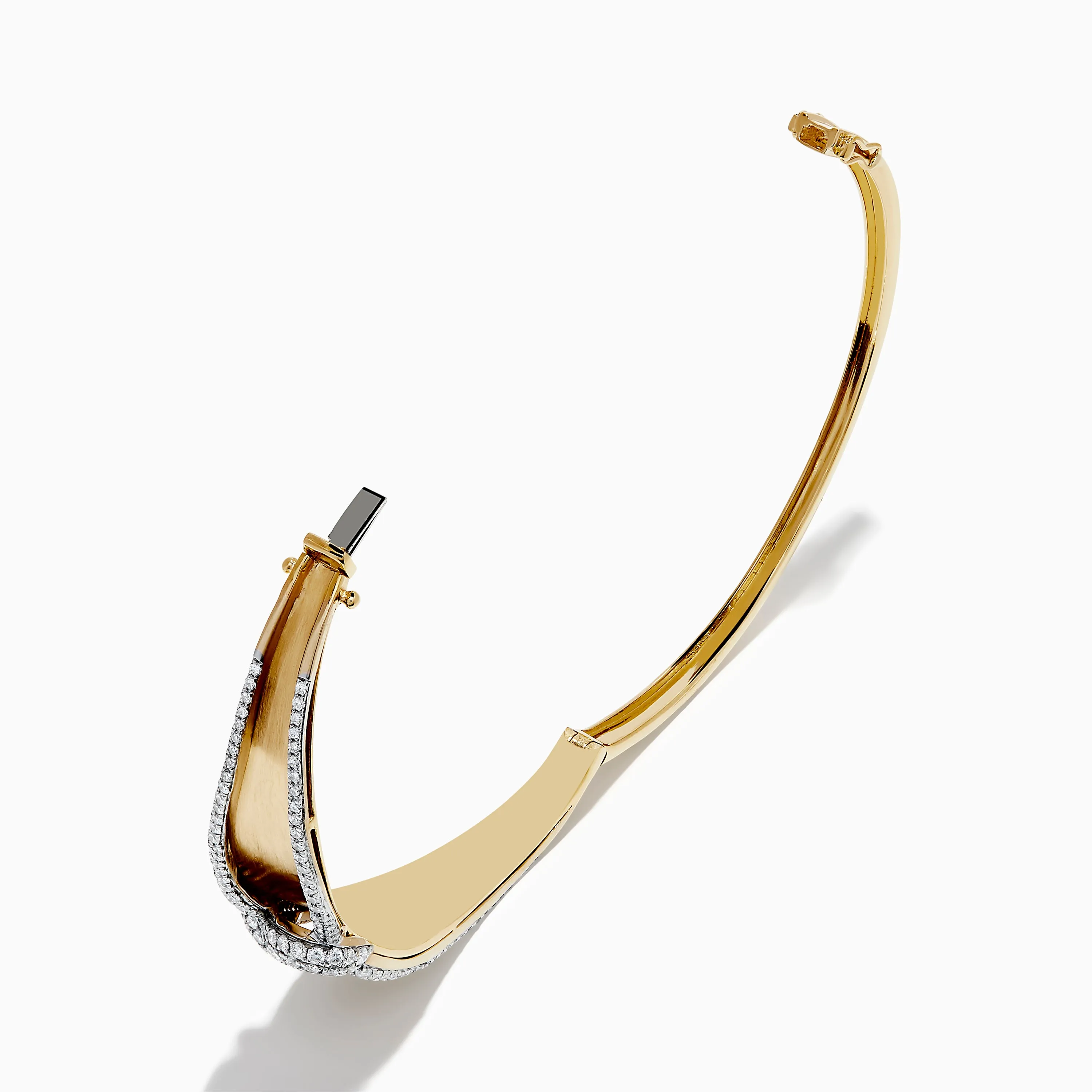 Duo 14K White and Yellow Gold Diamond Bangle sold by Effy product image thumbnail 2