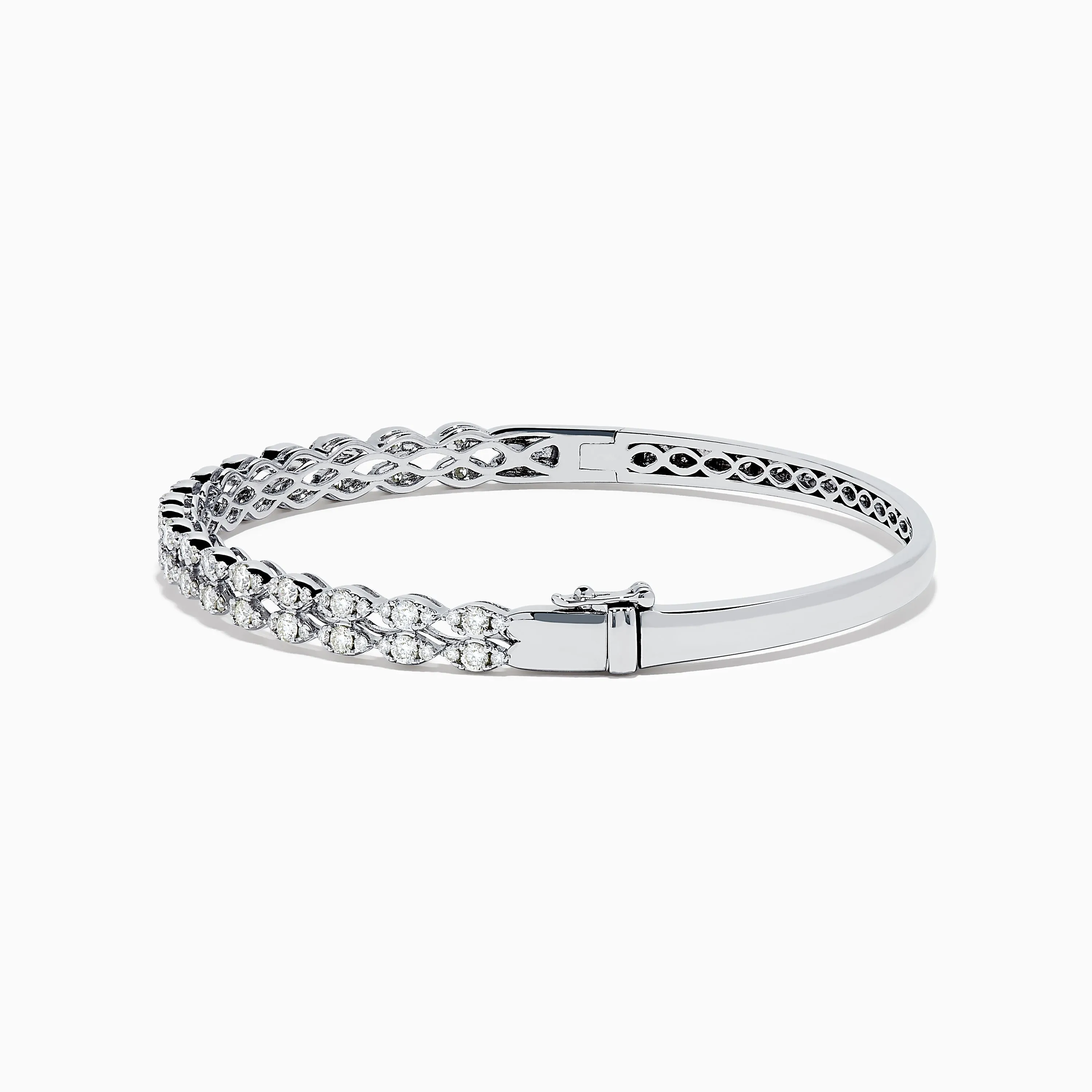14K White Gold Diamond Bangle sold by Effy product image thumbnail 4