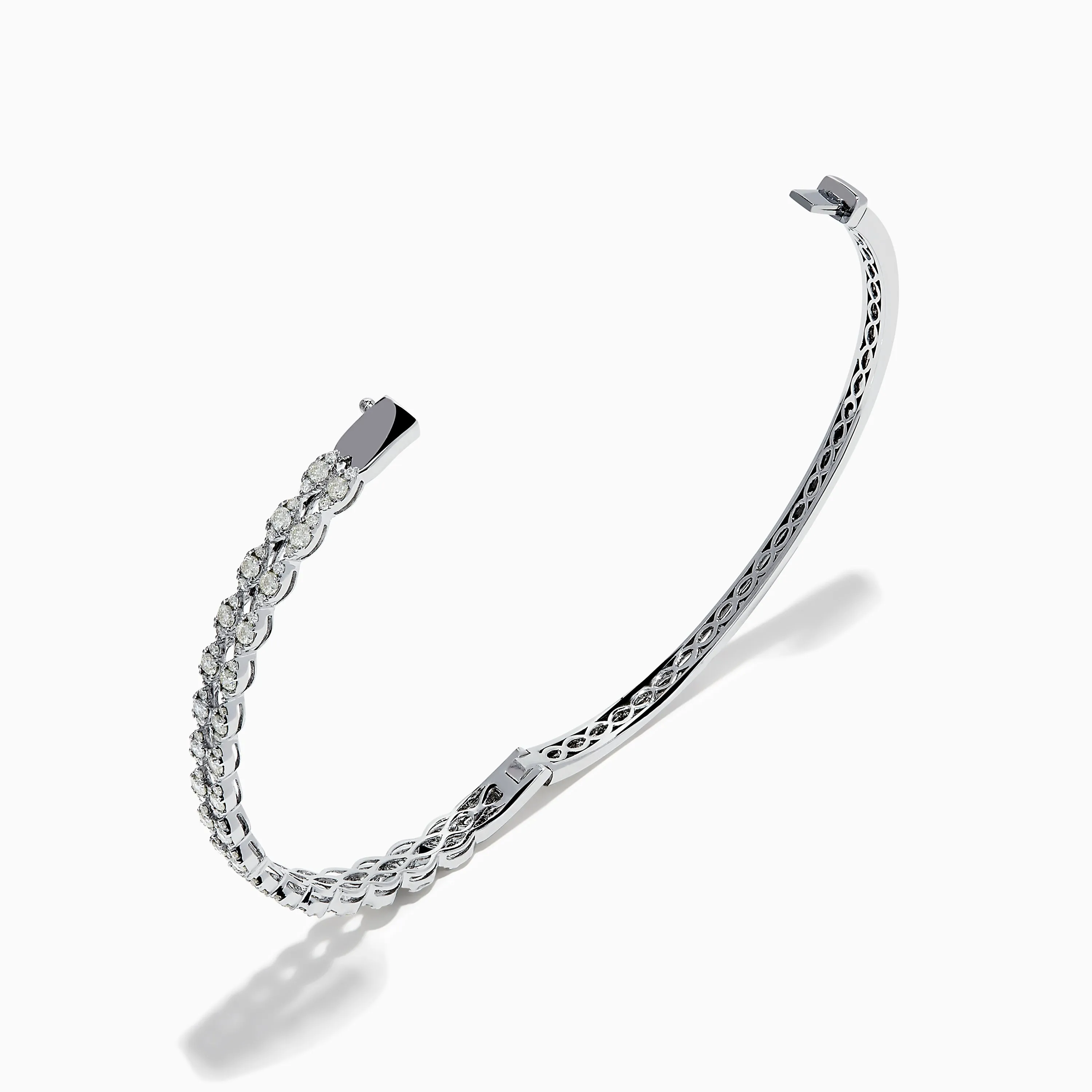 14K White Gold Diamond Bangle sold by Effy product image thumbnail 2