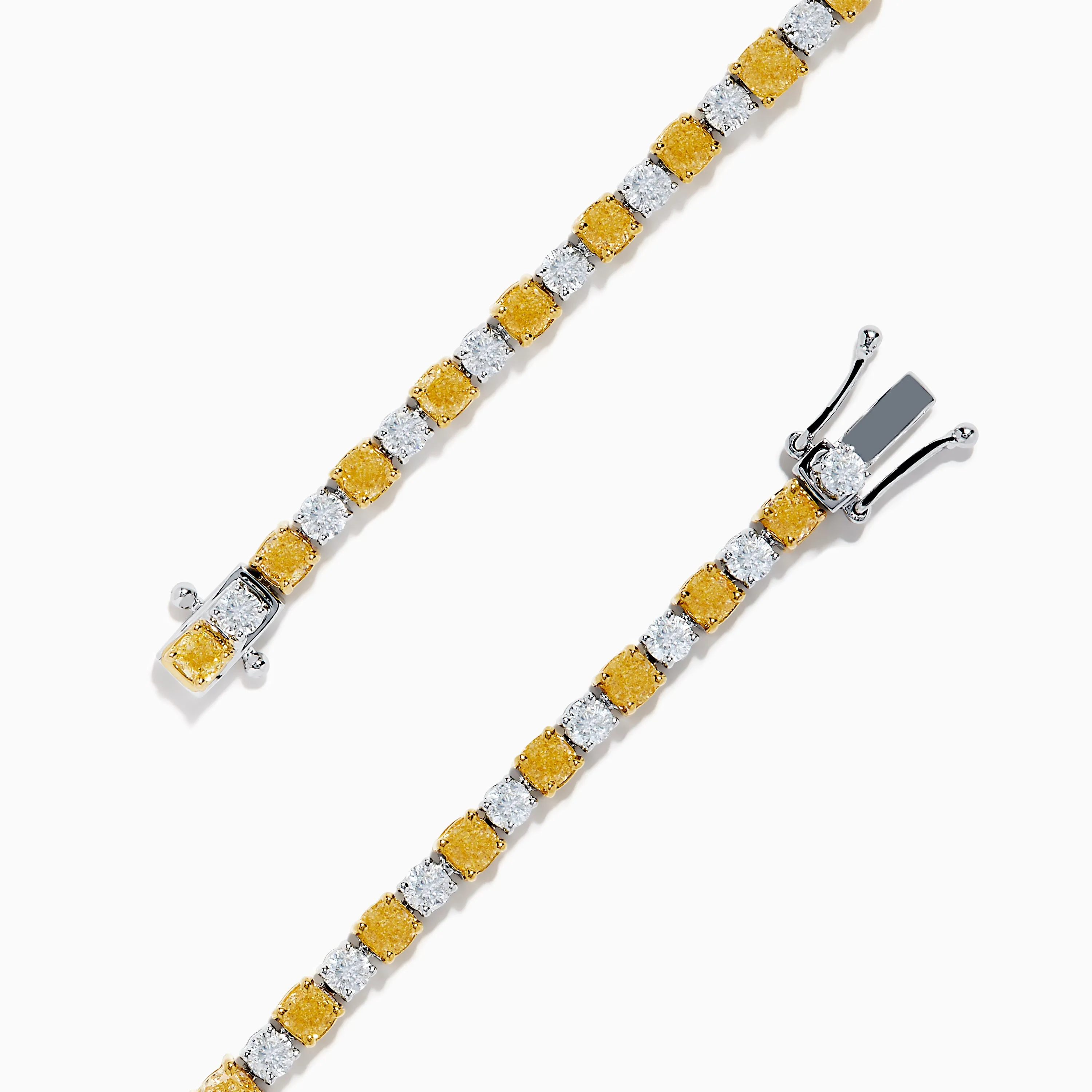 Canare 18K White and Yellow Gold Yellow and White Diamond Tennis Bracelet sold by Effy product image thumbnail 4