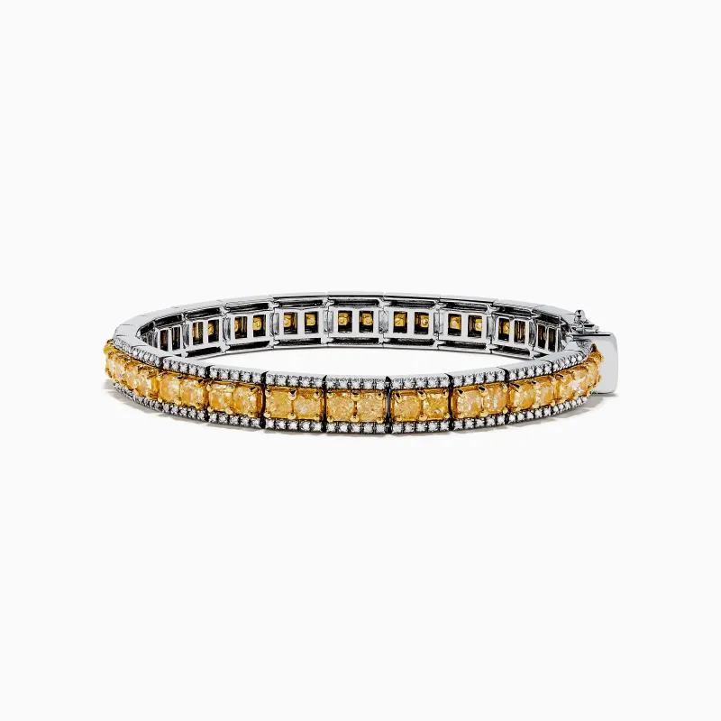 Canare 14K White and Yellow Gold Yellow and White Diamond Bracelet sold by Effy