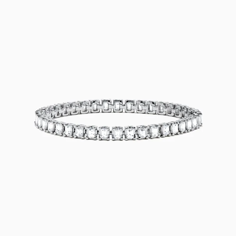 18K White Gold Diamond Tennis Bracelet sold by Effy
