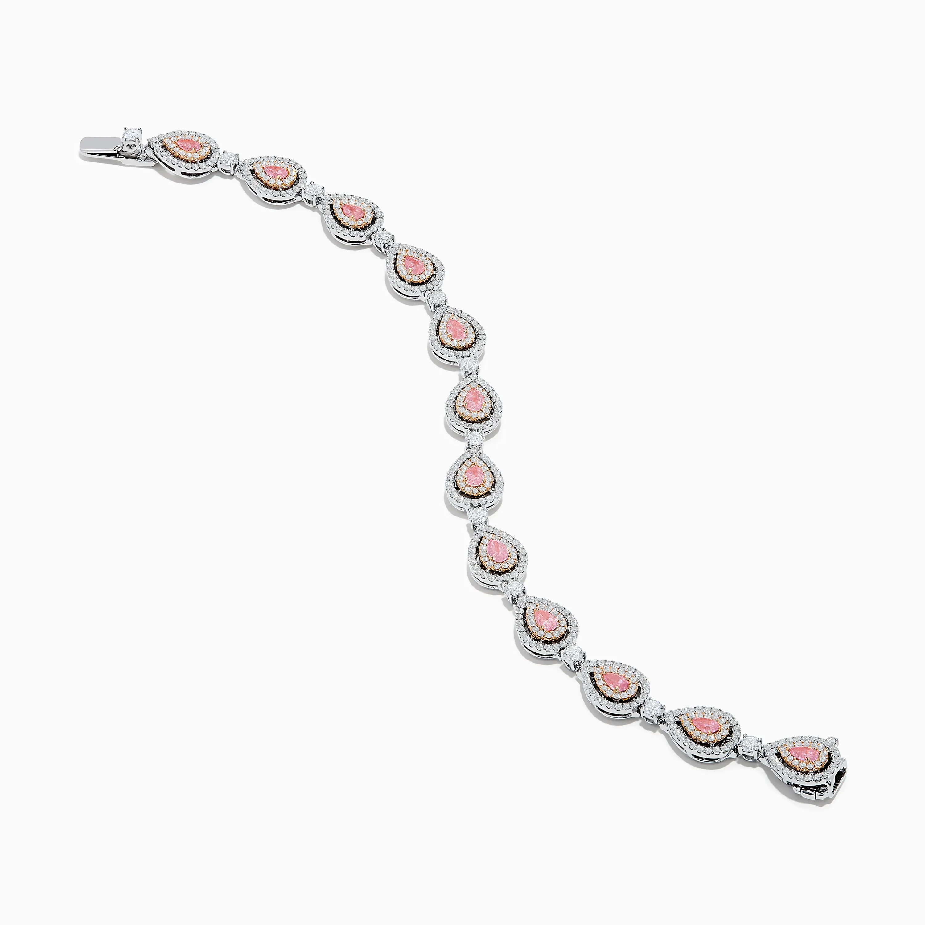 18K Two-Tone Gold Pink and White Diamond Tennis Bracelet sold by Effy product image thumbnail 2