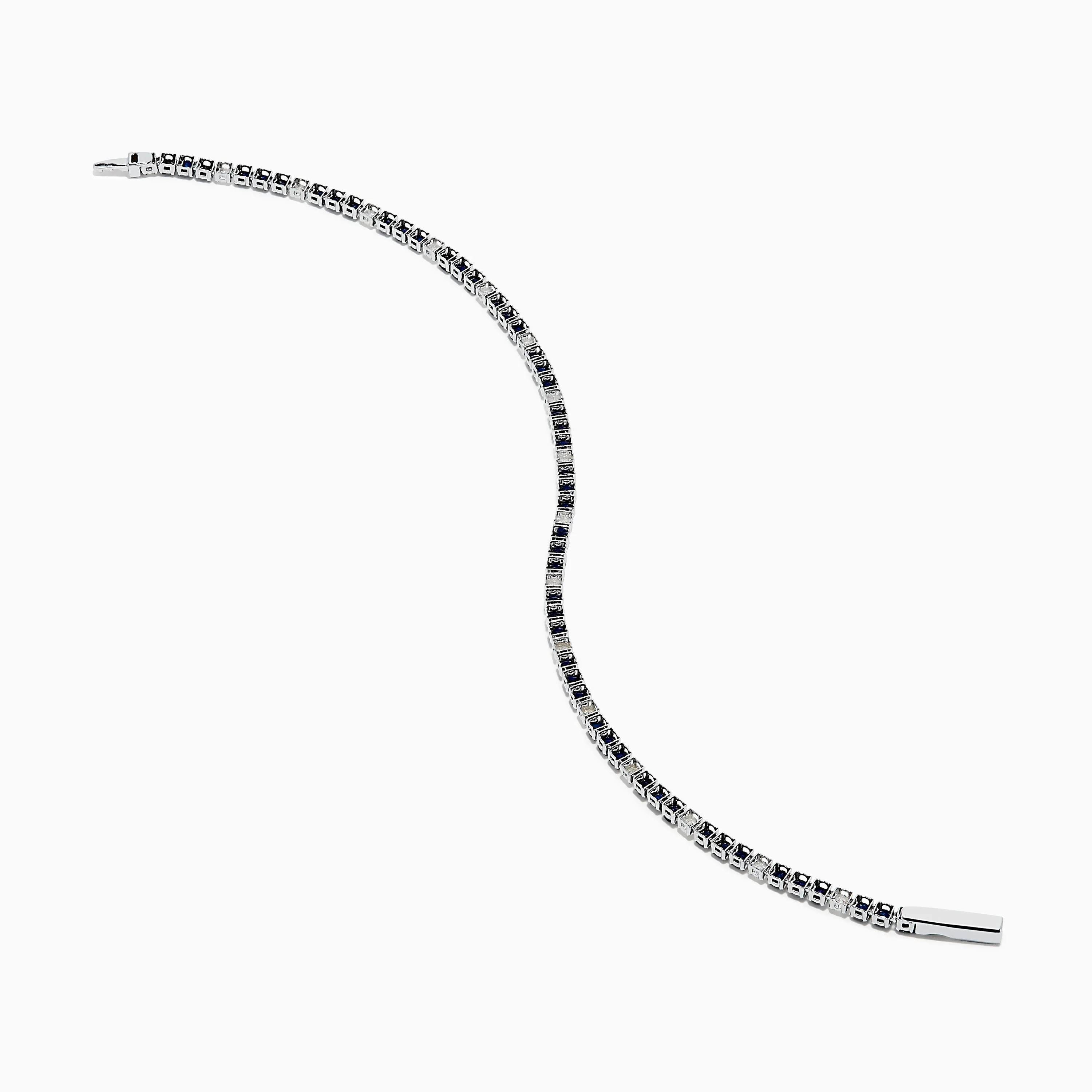 Royale Bleu 14K White Gold Blue Sapphire and Diamond Tennis Bracelet sold by Effy product image thumbnail 2