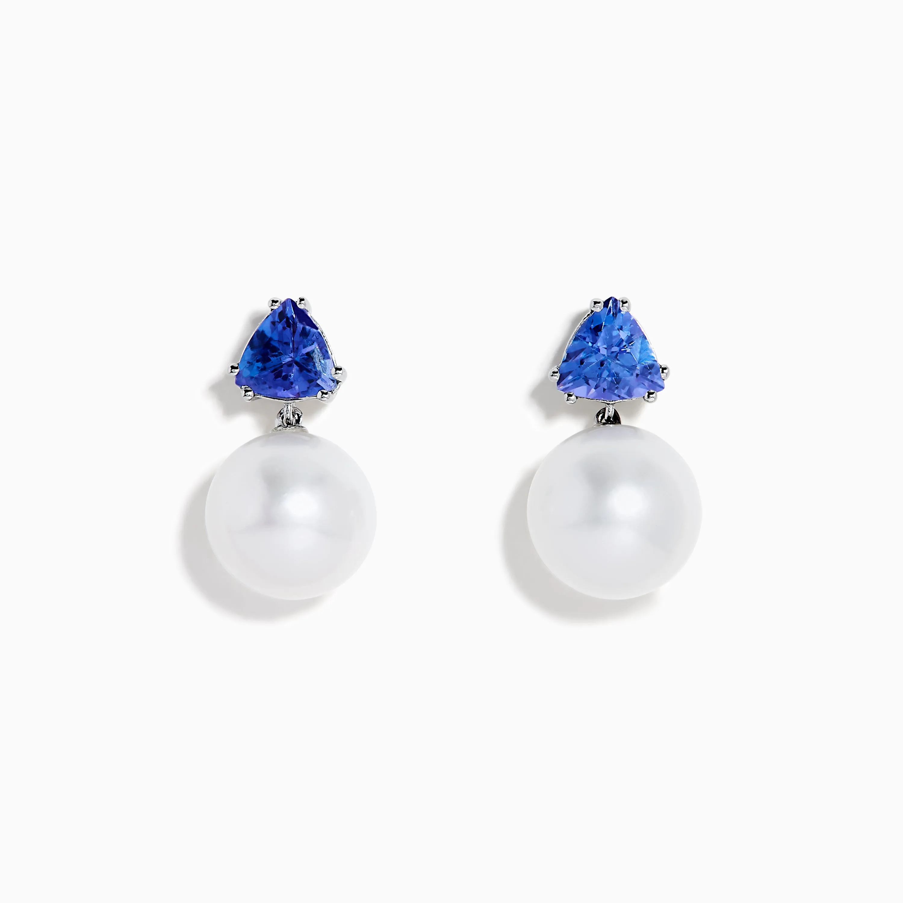 Nahla 14K White Gold Fresh Water Pearl and Tanzanite Earrings sold by Effy