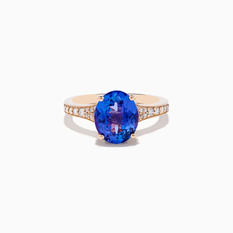 Nahla 14K Rose Gold Tanzanite and Diamond Ring sold by Effy