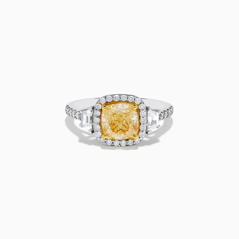 Canare 18K Two Tone Gold White and Yellow Diamond Ring sold by Effy