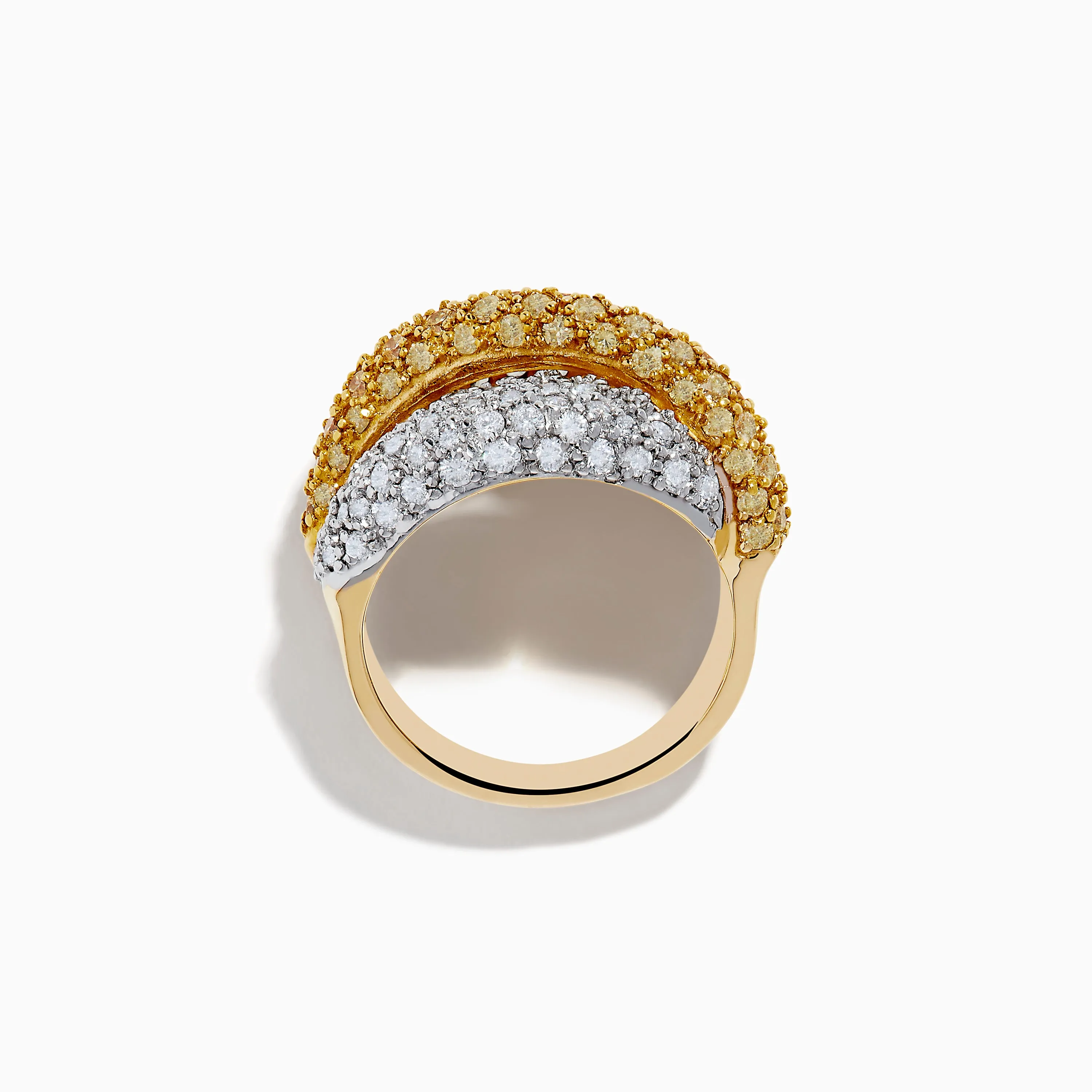 Canare 14K Yellow Gold White and Yellow Diamond Statement Ring sold by Effy product image thumbnail 3