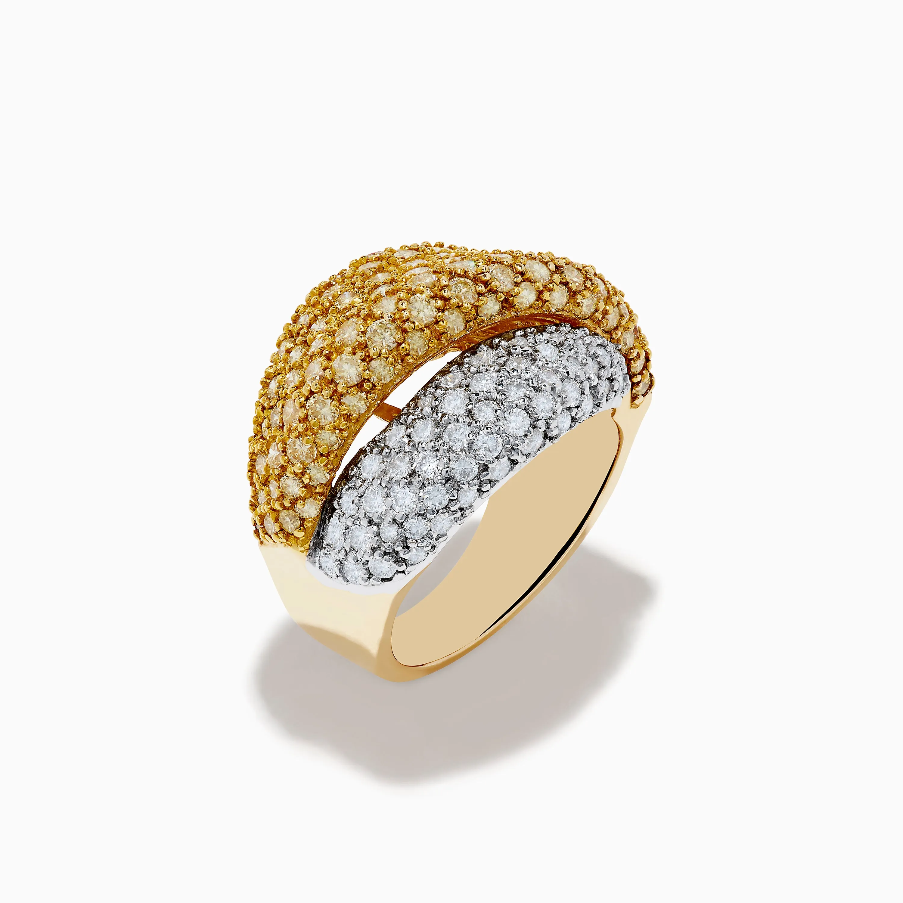 Canare 14K Yellow Gold White and Yellow Diamond Statement Ring sold by Effy product image thumbnail 4