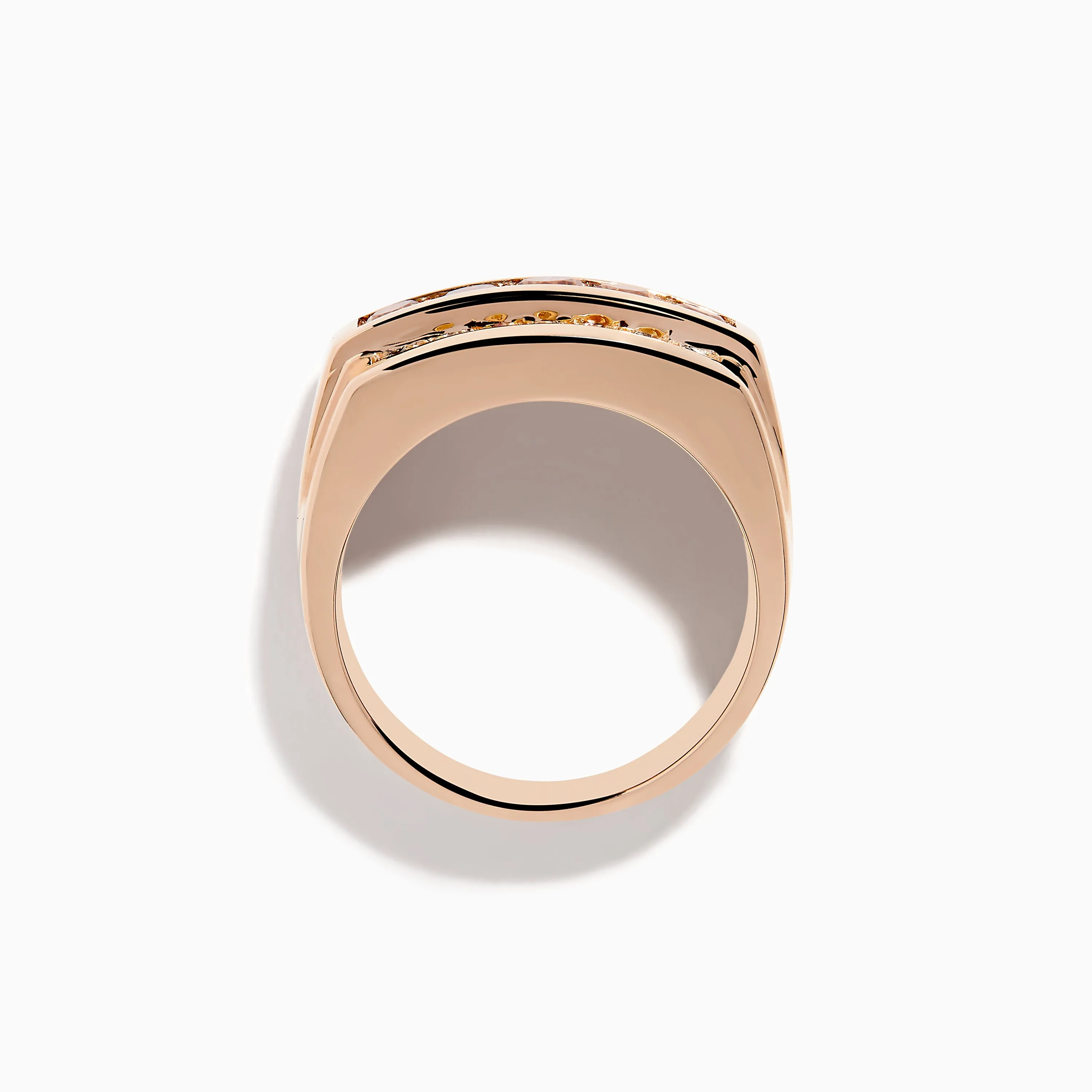 Men's 14K Rose Gold Espresso and White Diamond Ring sold by Effy product image thumbnail 3