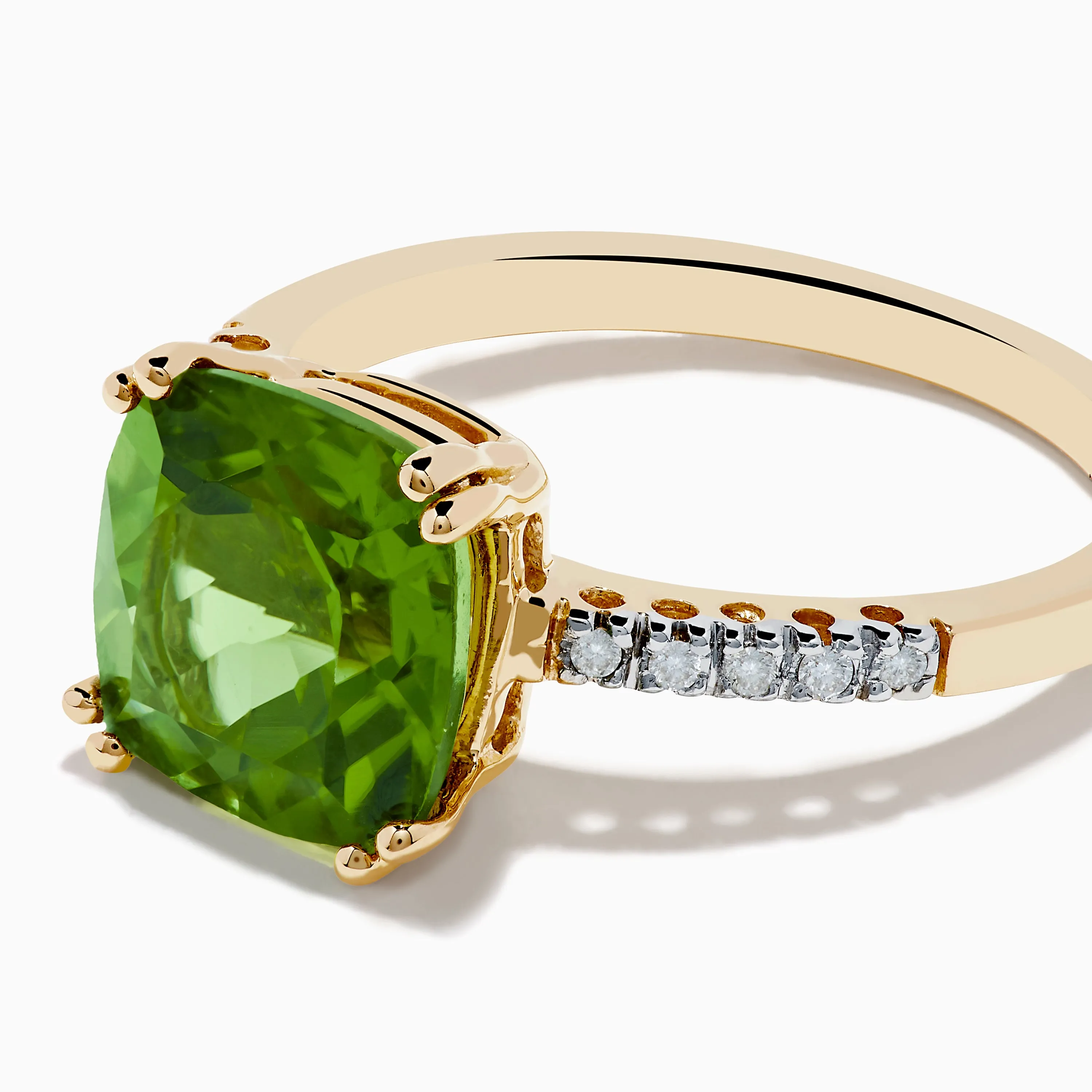 14K Yellow Gold Peridot and Diamond Ring sold by Effy product image thumbnail 2