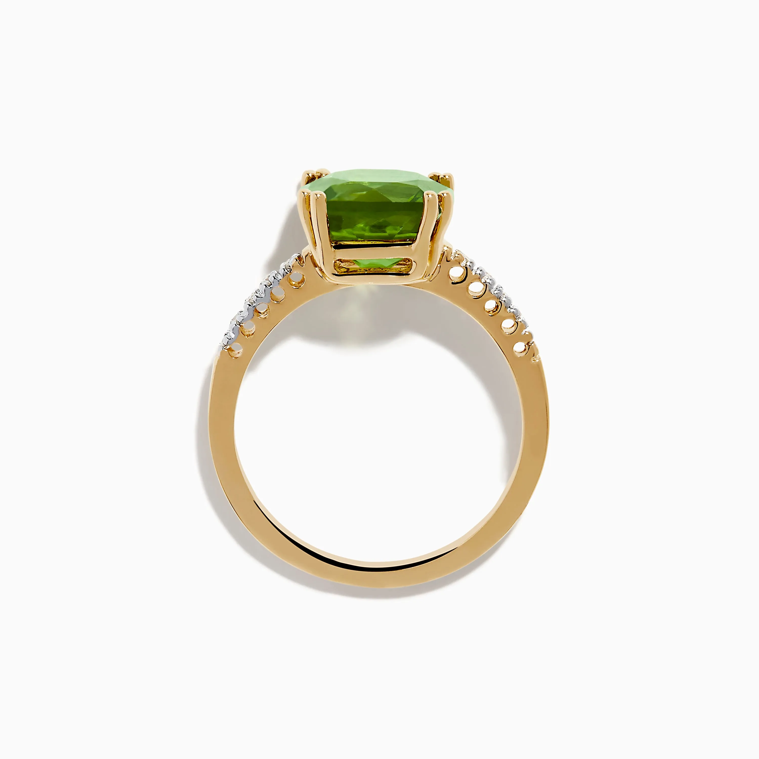 14K Yellow Gold Peridot and Diamond Ring sold by Effy product image thumbnail 3