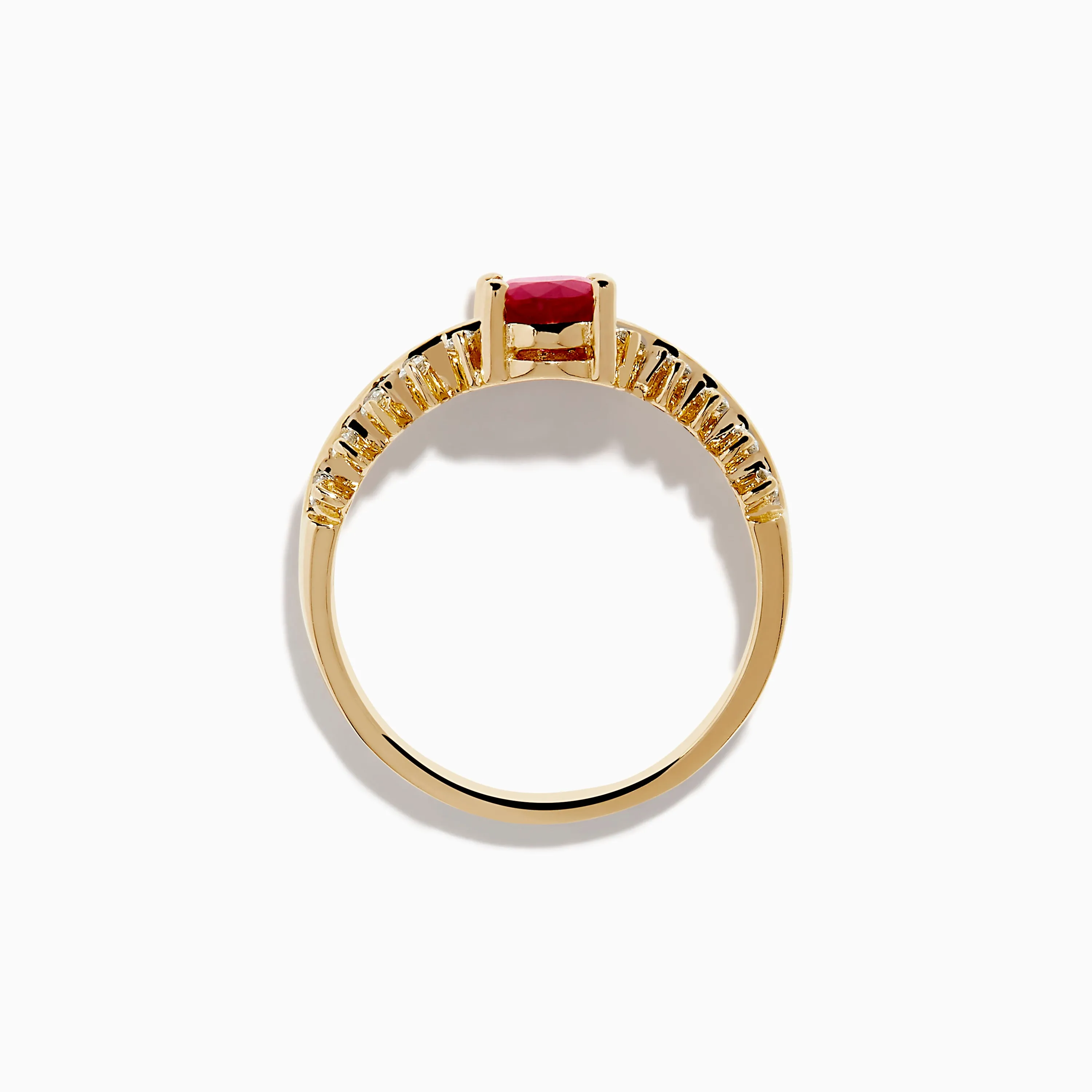 14K Yellow Gold Ruby and Diamond Ring sold by Effy product image thumbnail 3