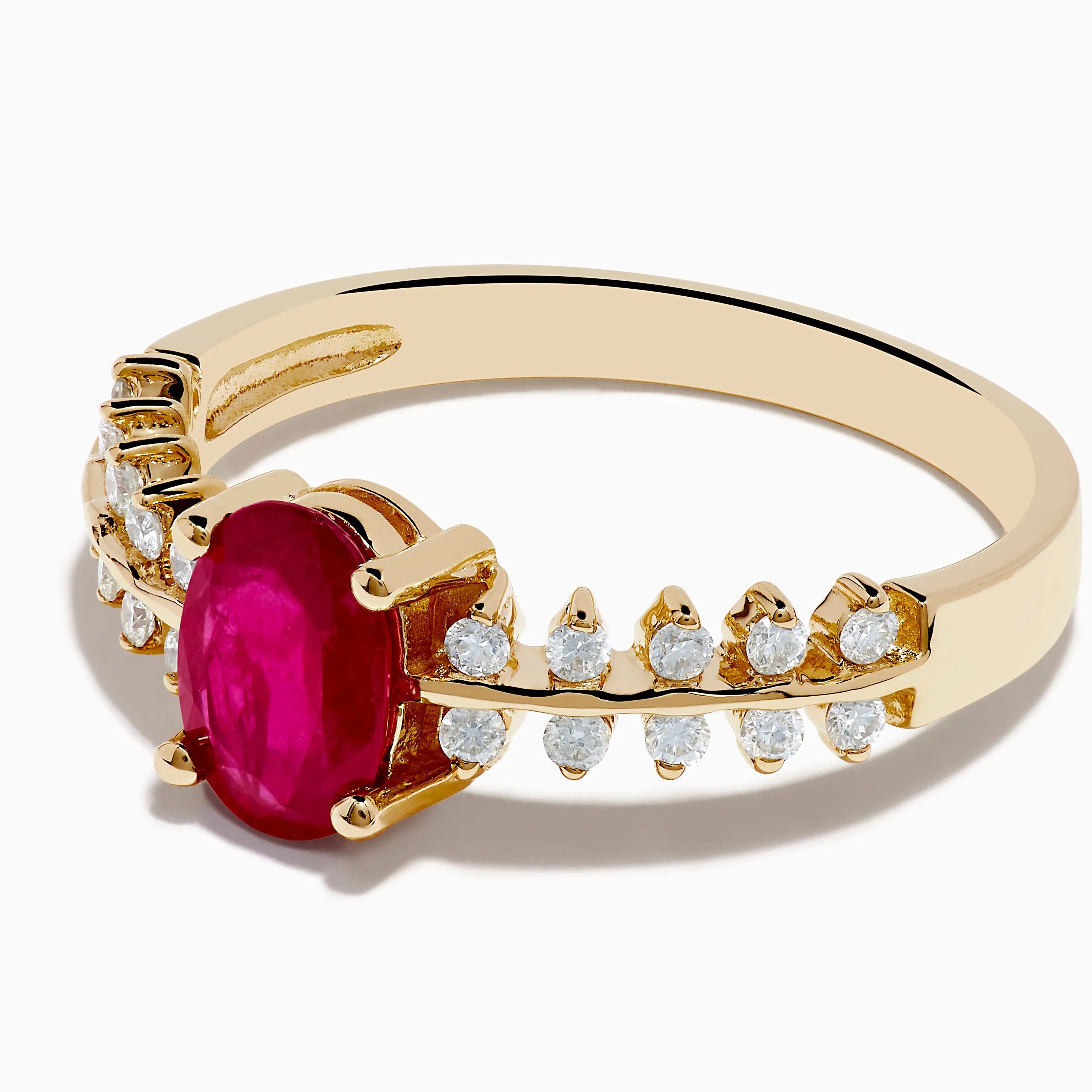 14K Yellow Gold Ruby and Diamond Ring sold by Effy product image thumbnail 2