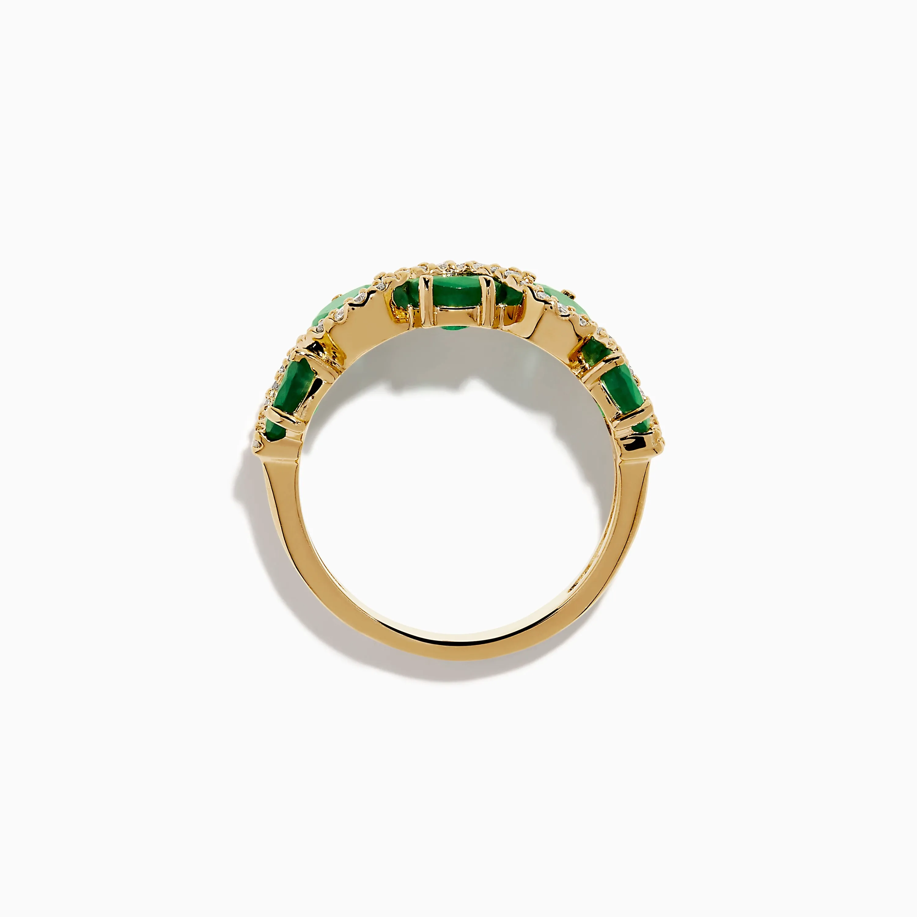 14K Yellow Gold Emerald and Diamond Ring sold by Effy product image thumbnail 3
