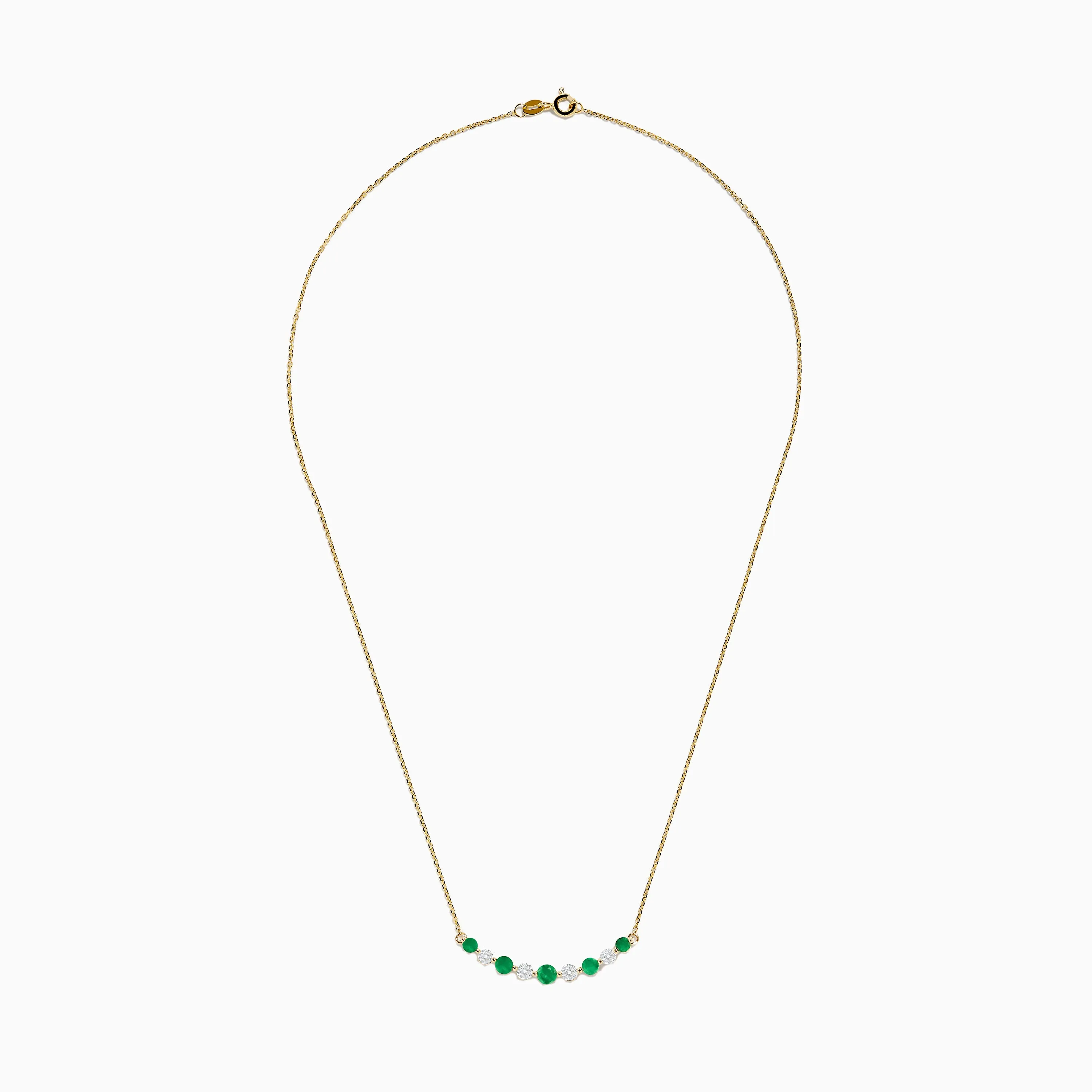 14K Yellow Gold Emerald and Diamond Necklace sold by Effy product image thumbnail 3