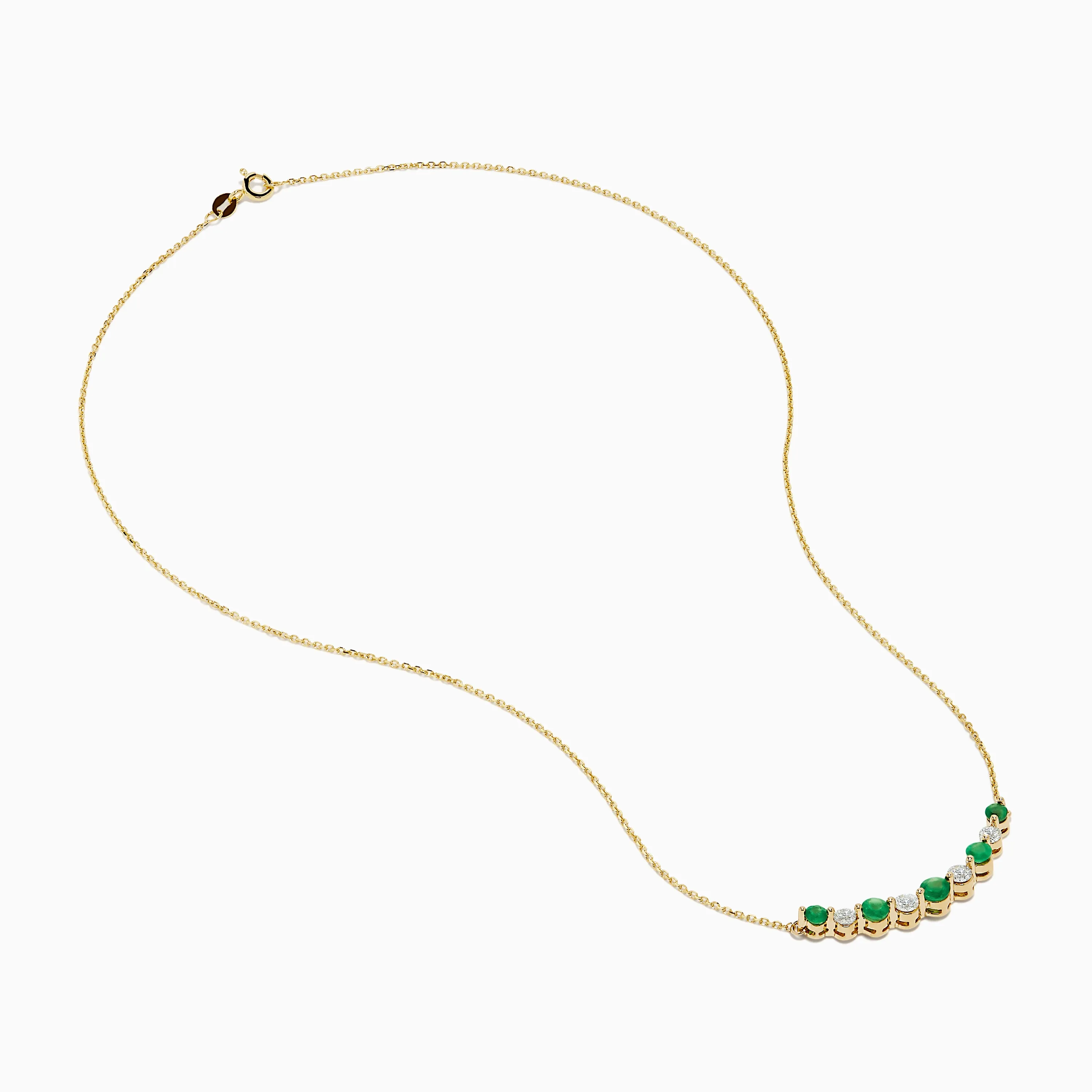 14K Yellow Gold Emerald and Diamond Necklace sold by Effy product image thumbnail 2