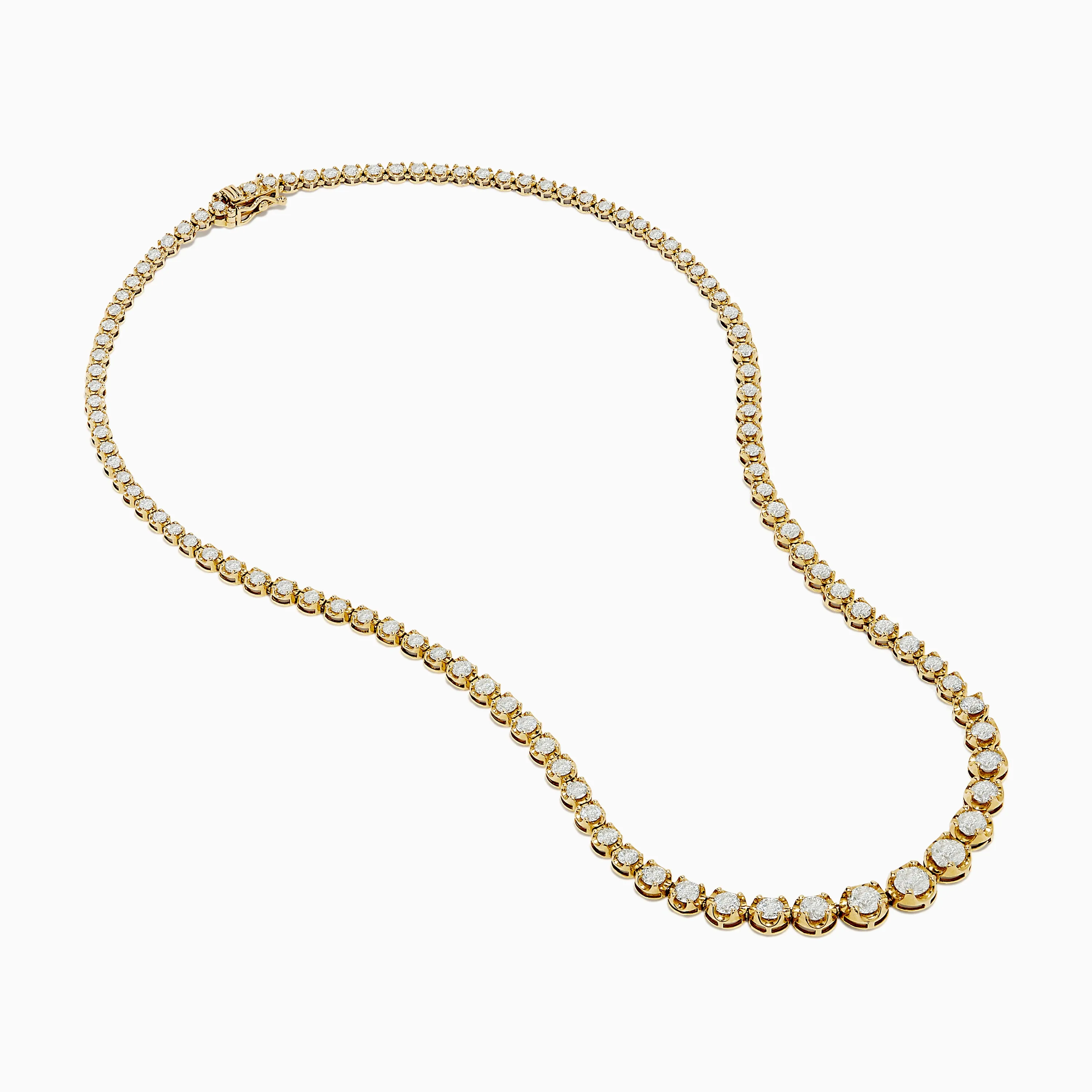 14K Yellow Gold Miracle Set Diamond Graduated Tennis Necklace sold by Effy product image thumbnail 2