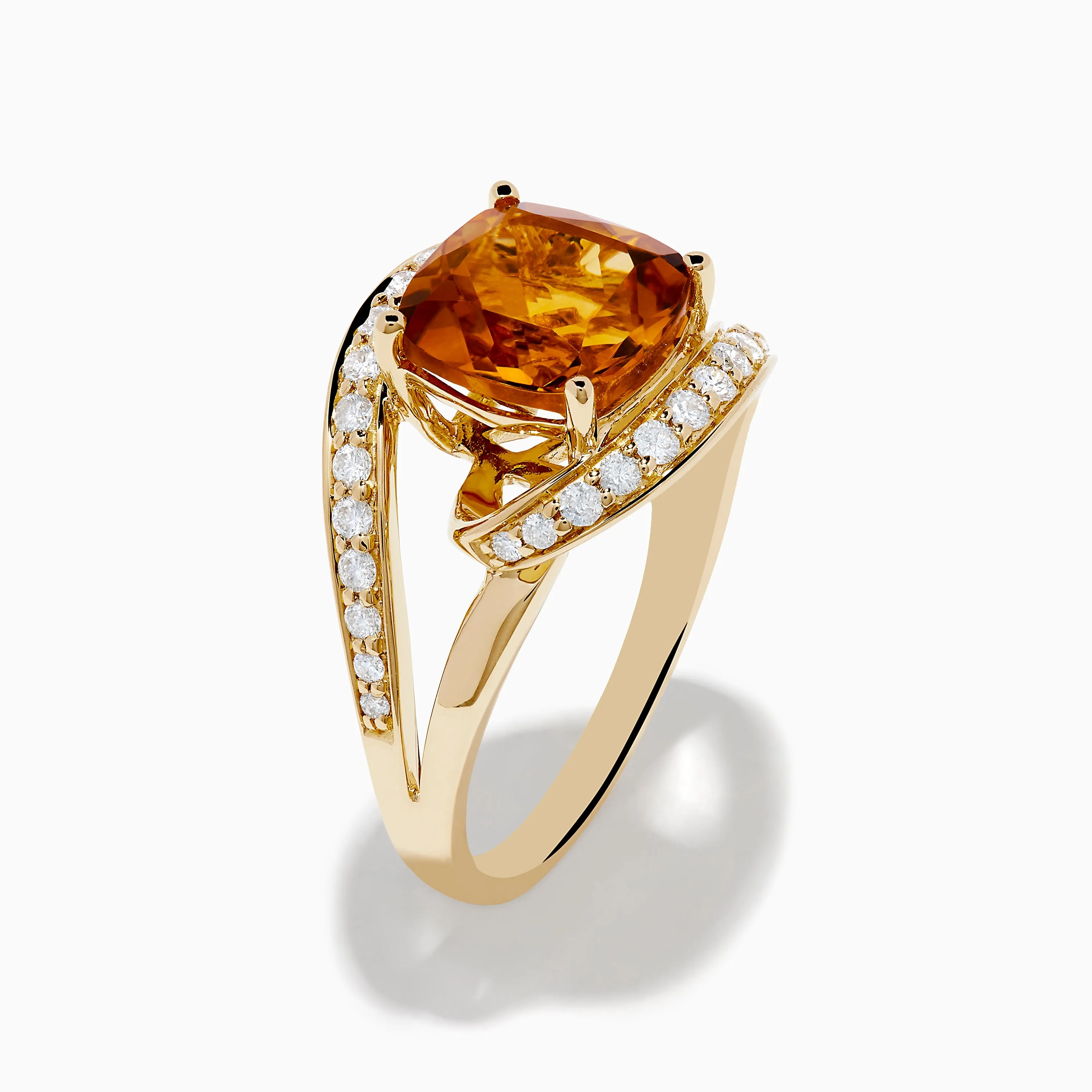 Sunset 14K Yellow Gold Citrine Diamond Ring sold by Effy product image thumbnail 4