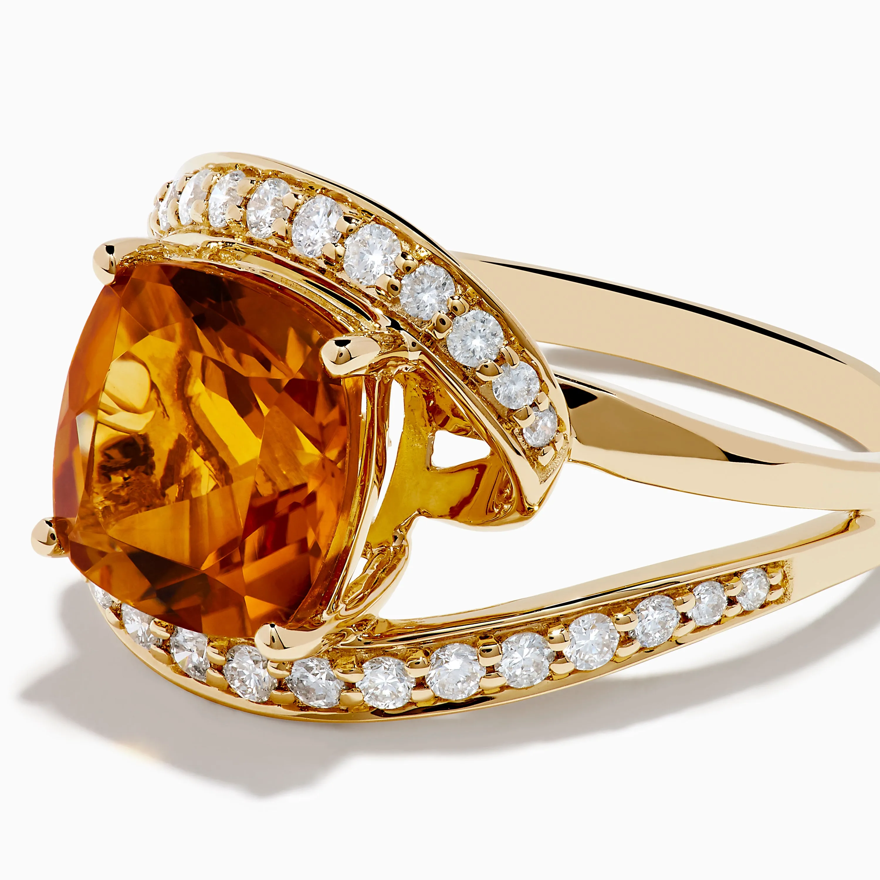 Sunset 14K Yellow Gold Citrine Diamond Ring sold by Effy product image thumbnail 2