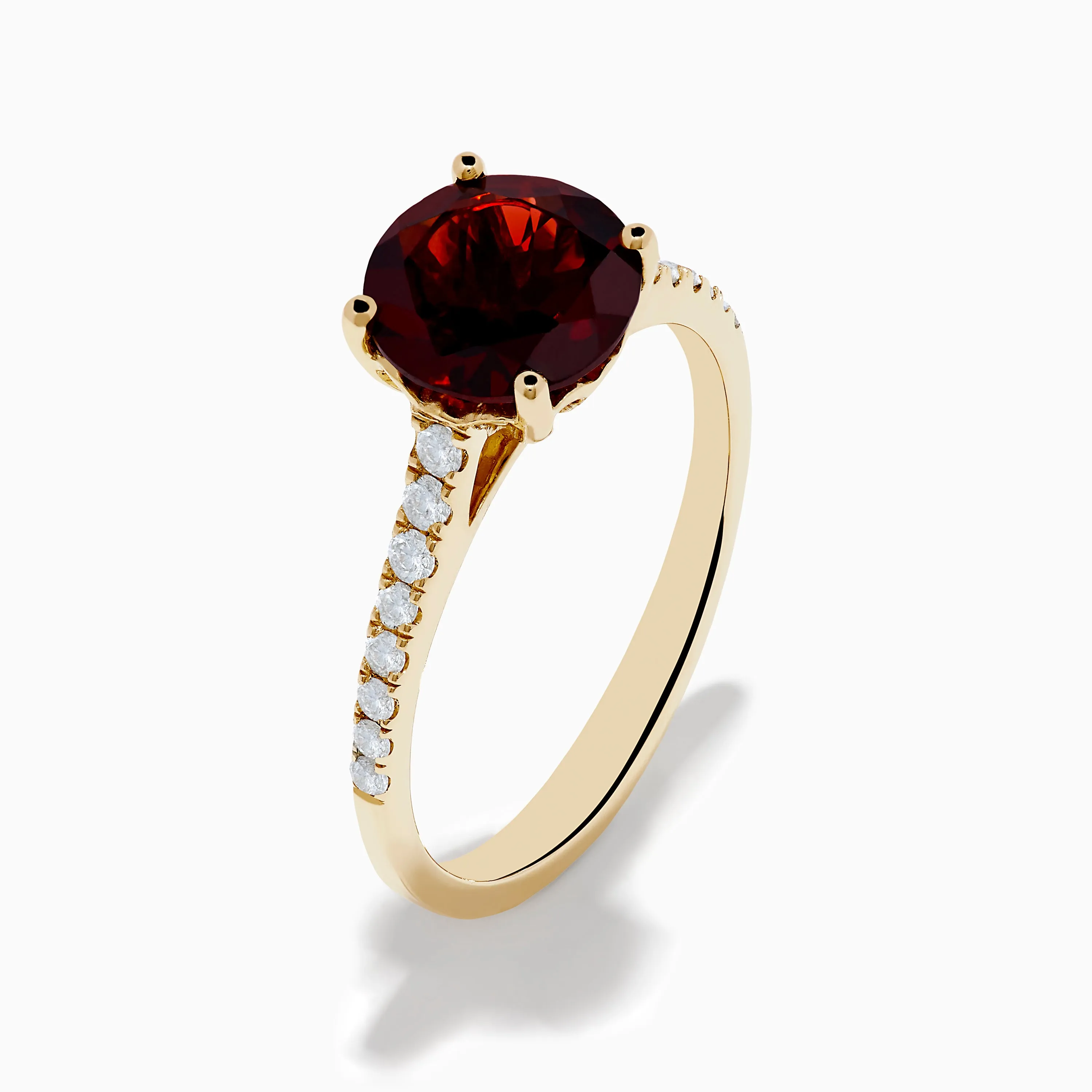 14K Yellow Gold Garnet and Diamond Ring sold by Effy product image thumbnail 4