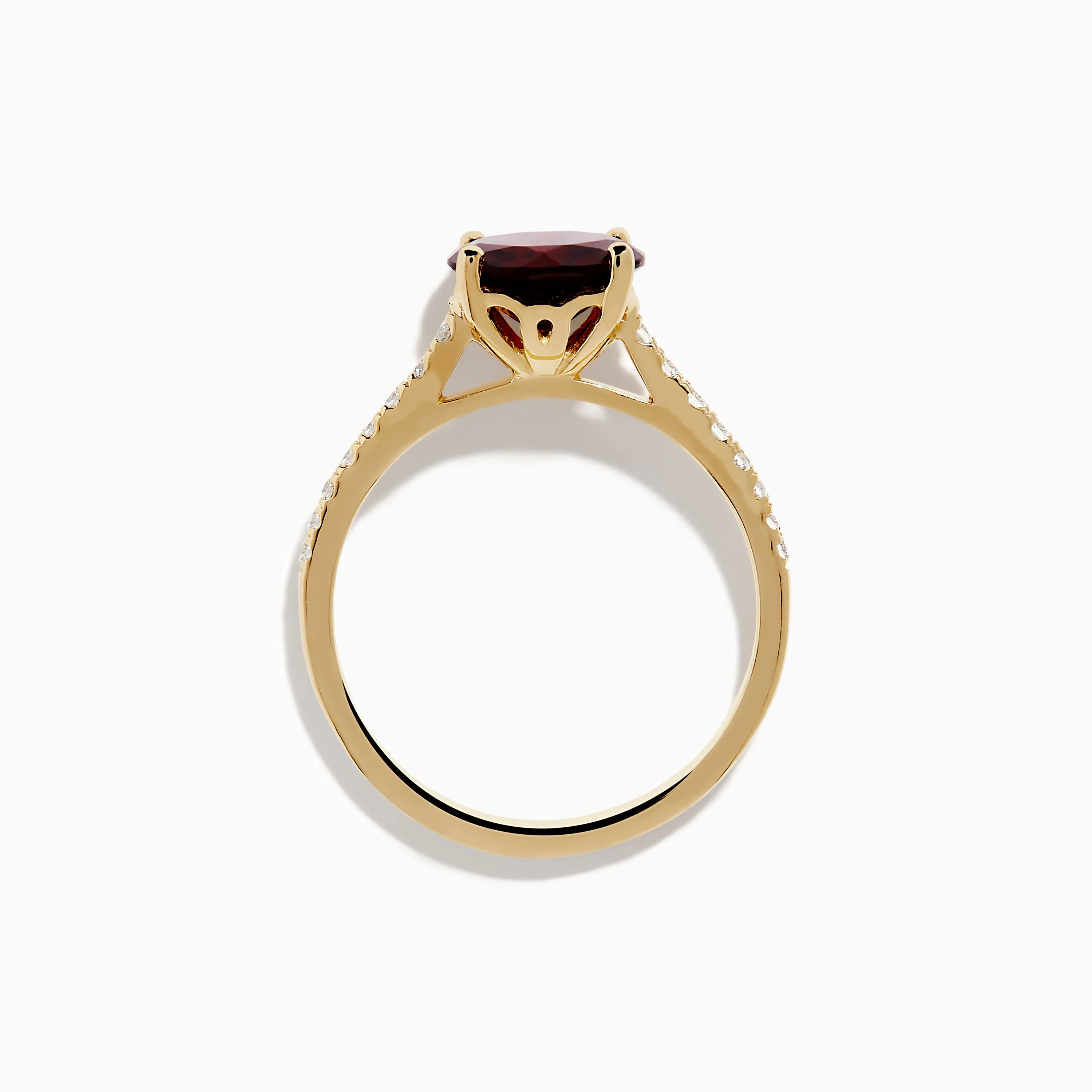 14K Yellow Gold Garnet and Diamond Ring sold by Effy product image thumbnail 3