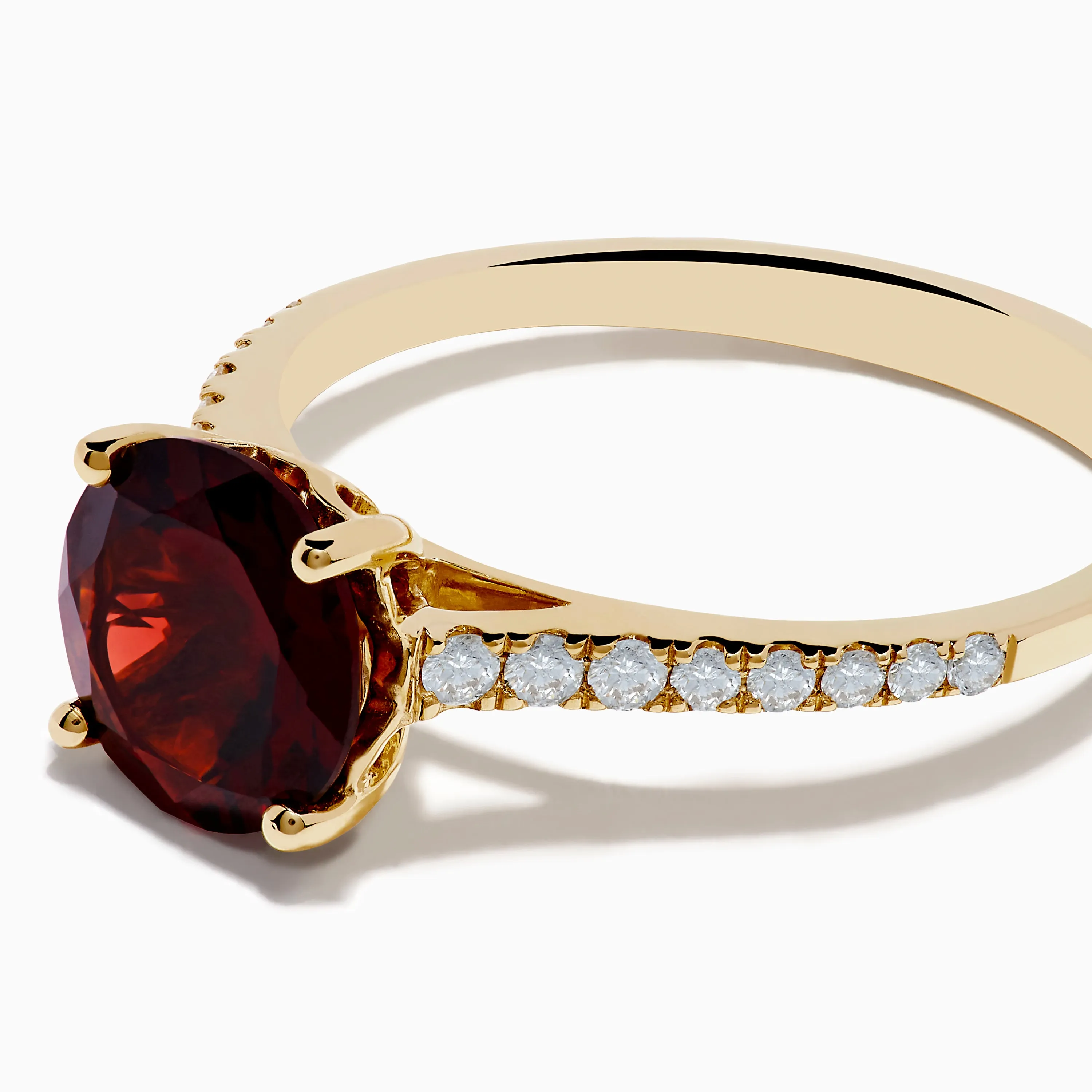 14K Yellow Gold Garnet and Diamond Ring sold by Effy product image thumbnail 2
