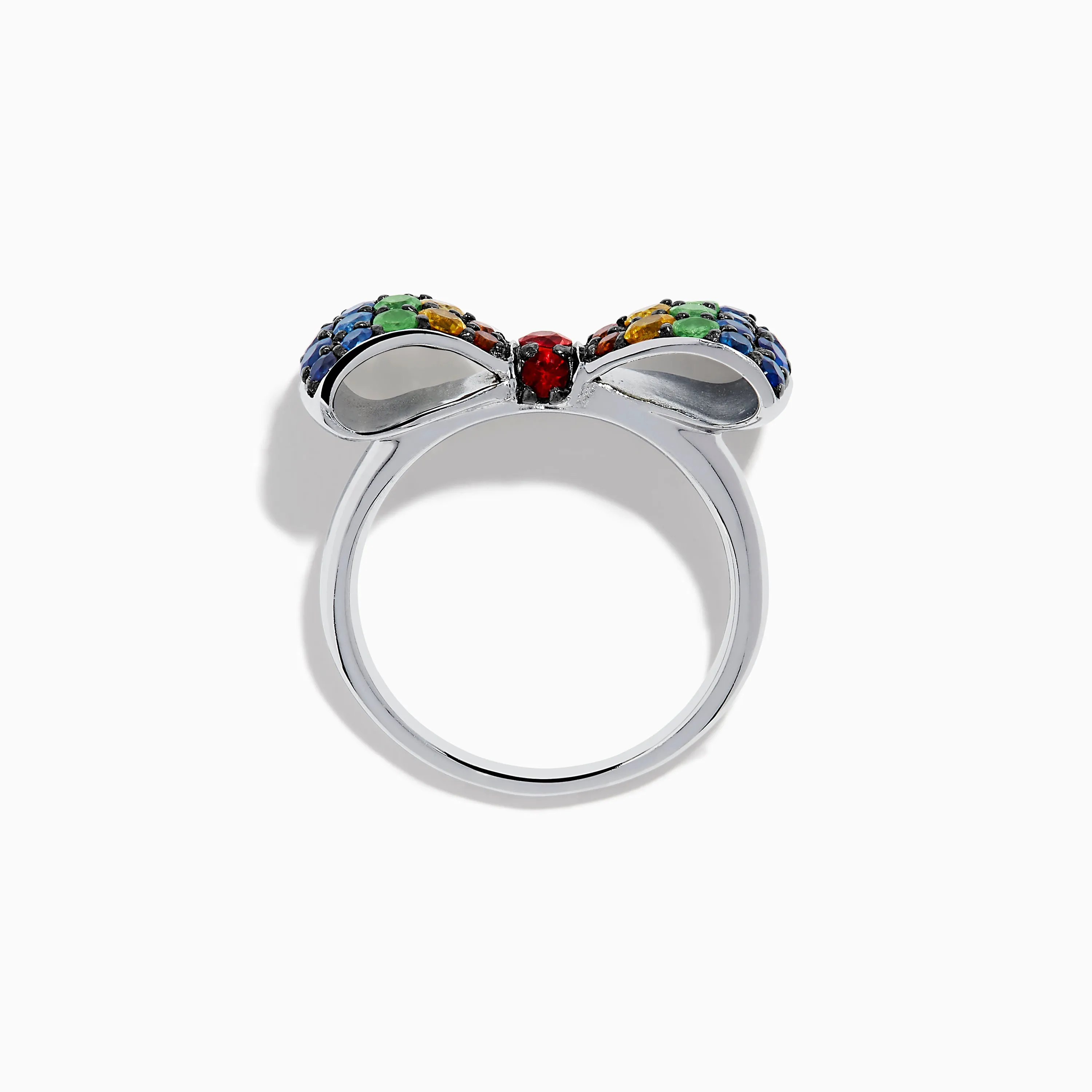 Safari 925 Sterling Silver Multi Color Sapphire Bow Ring sold by Effy product image thumbnail 3