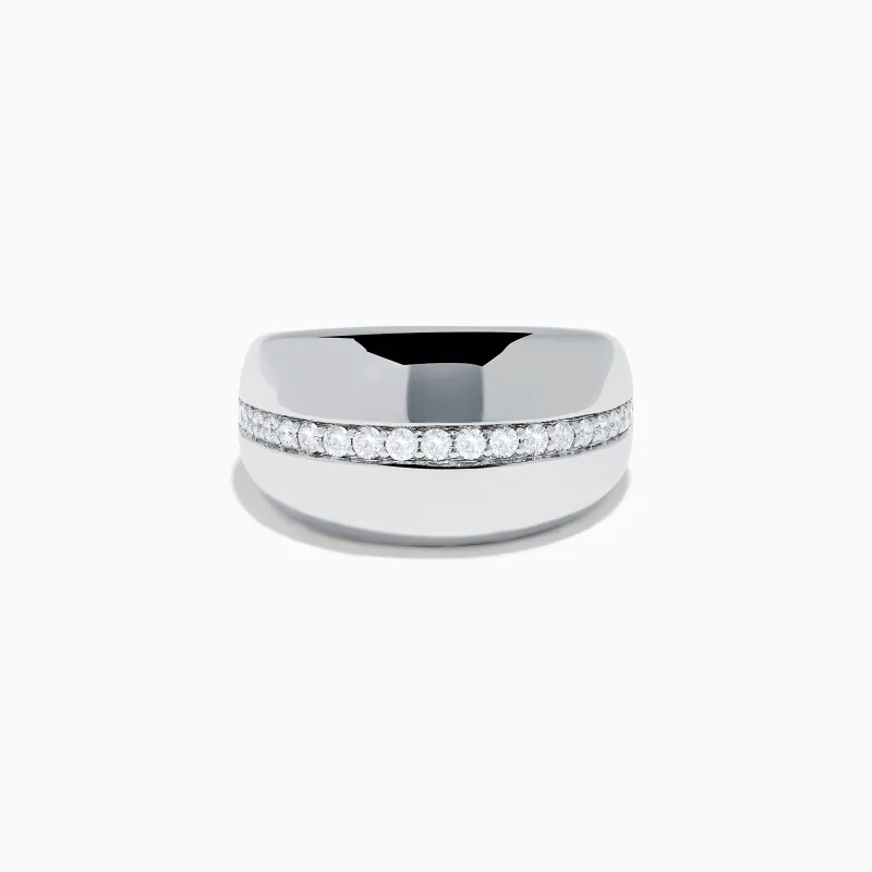 925 Sterling Silver Diamond Wide Dome Ring sold by Effy
