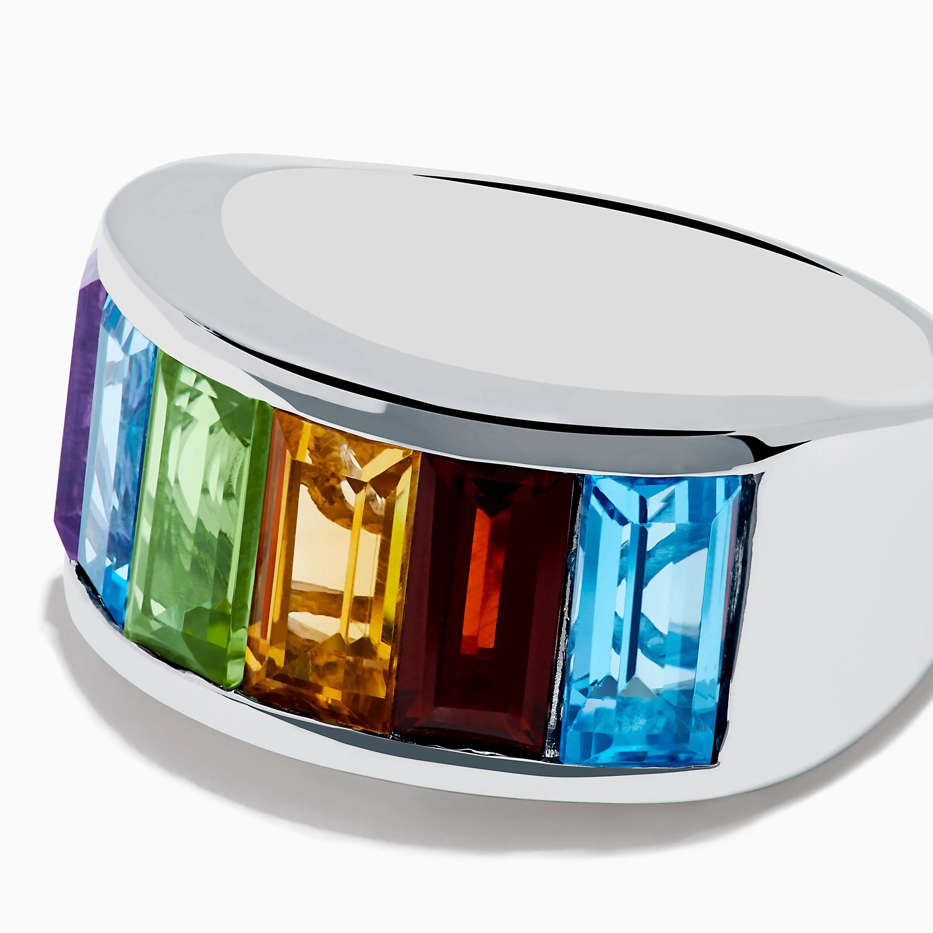 Mosaic 925 Sterling Silver Multi Color Gemstone Ring sold by Effy product image thumbnail 2
