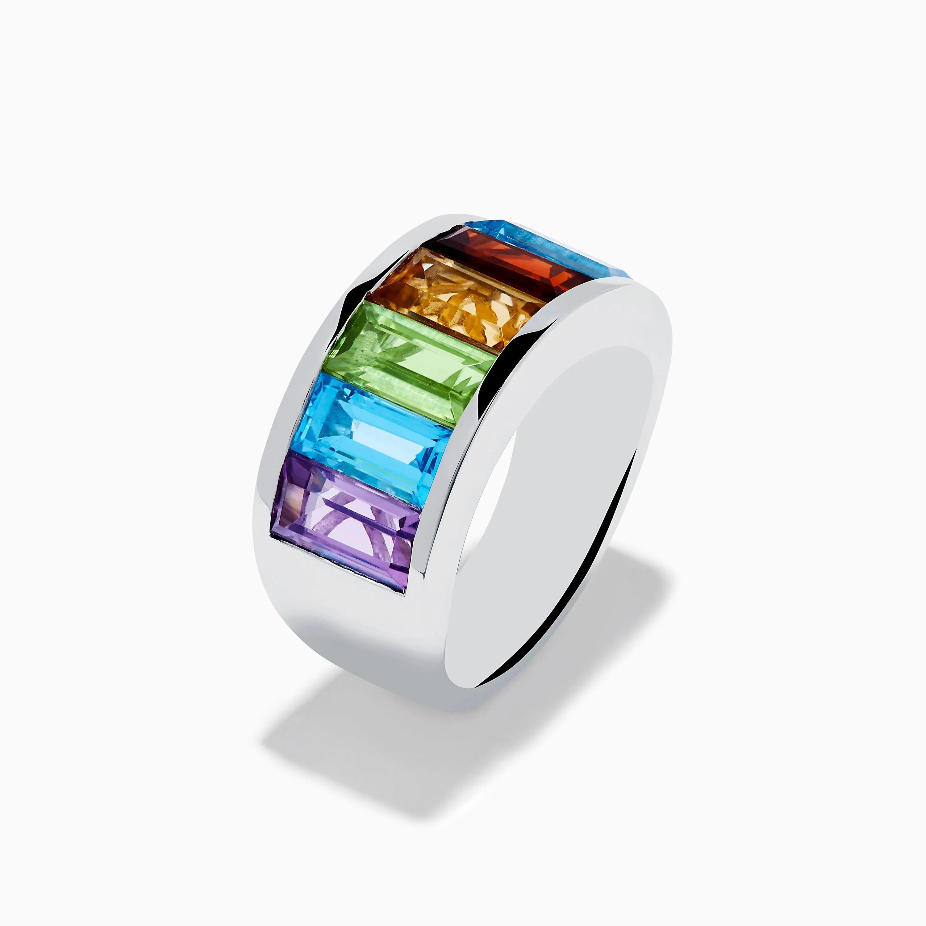 Mosaic 925 Sterling Silver Multi Color Gemstone Ring sold by Effy product image thumbnail 4