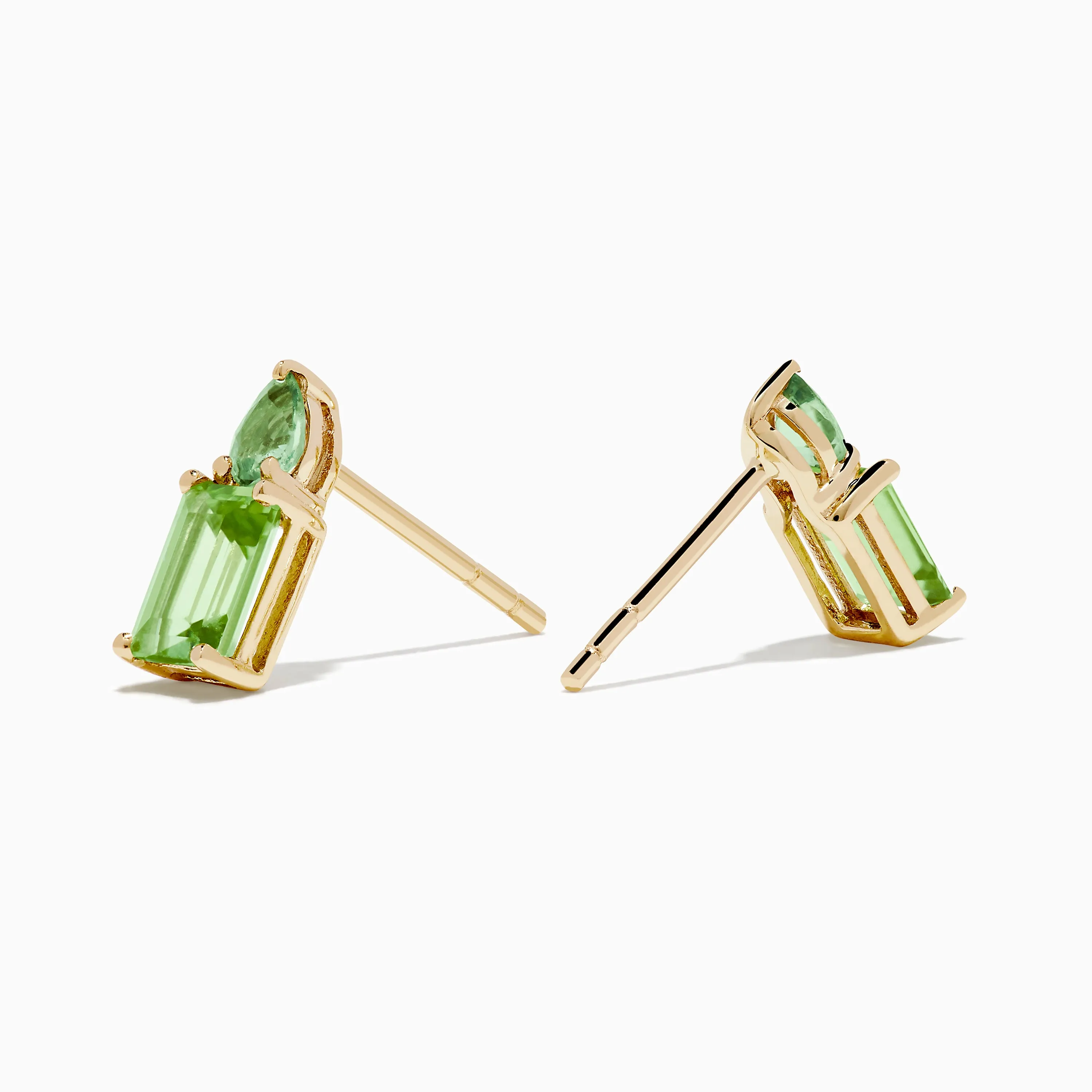 14K Yellow Gold Peridot and Green Sapphire Earrings sold by Effy product image thumbnail 2