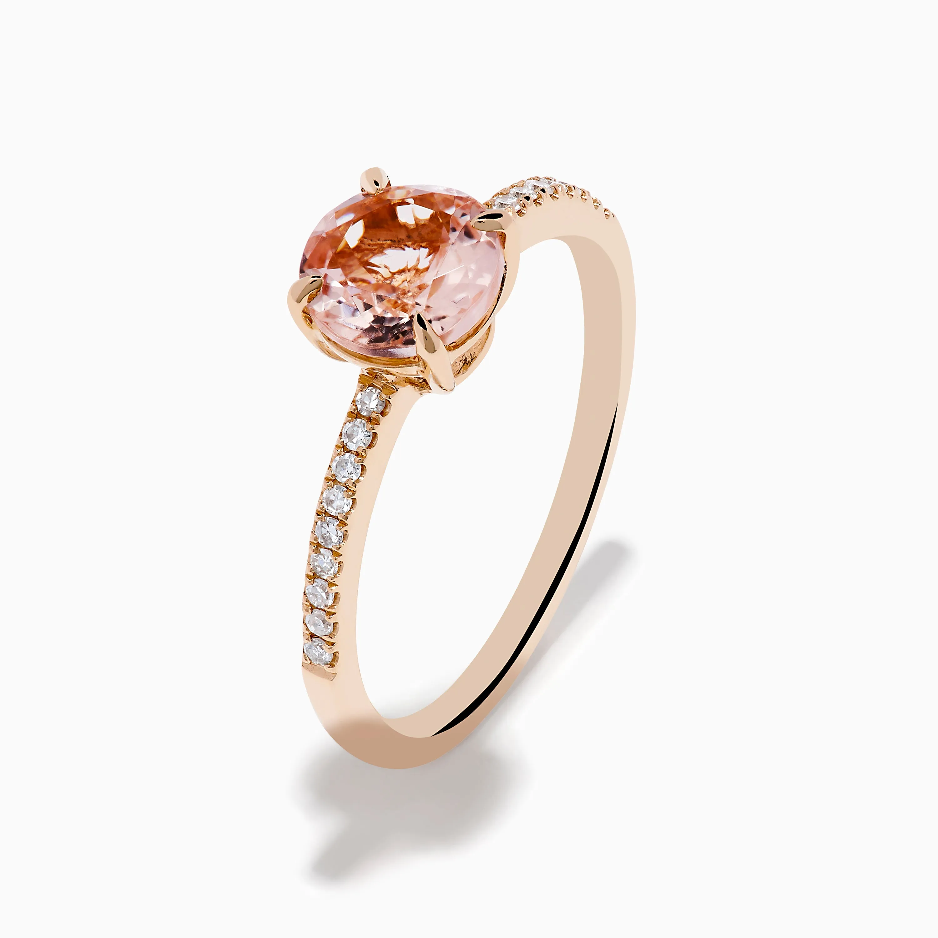 Blush 14K Rose Gold Morganite and Diamond Ring sold by Effy product image thumbnail 4