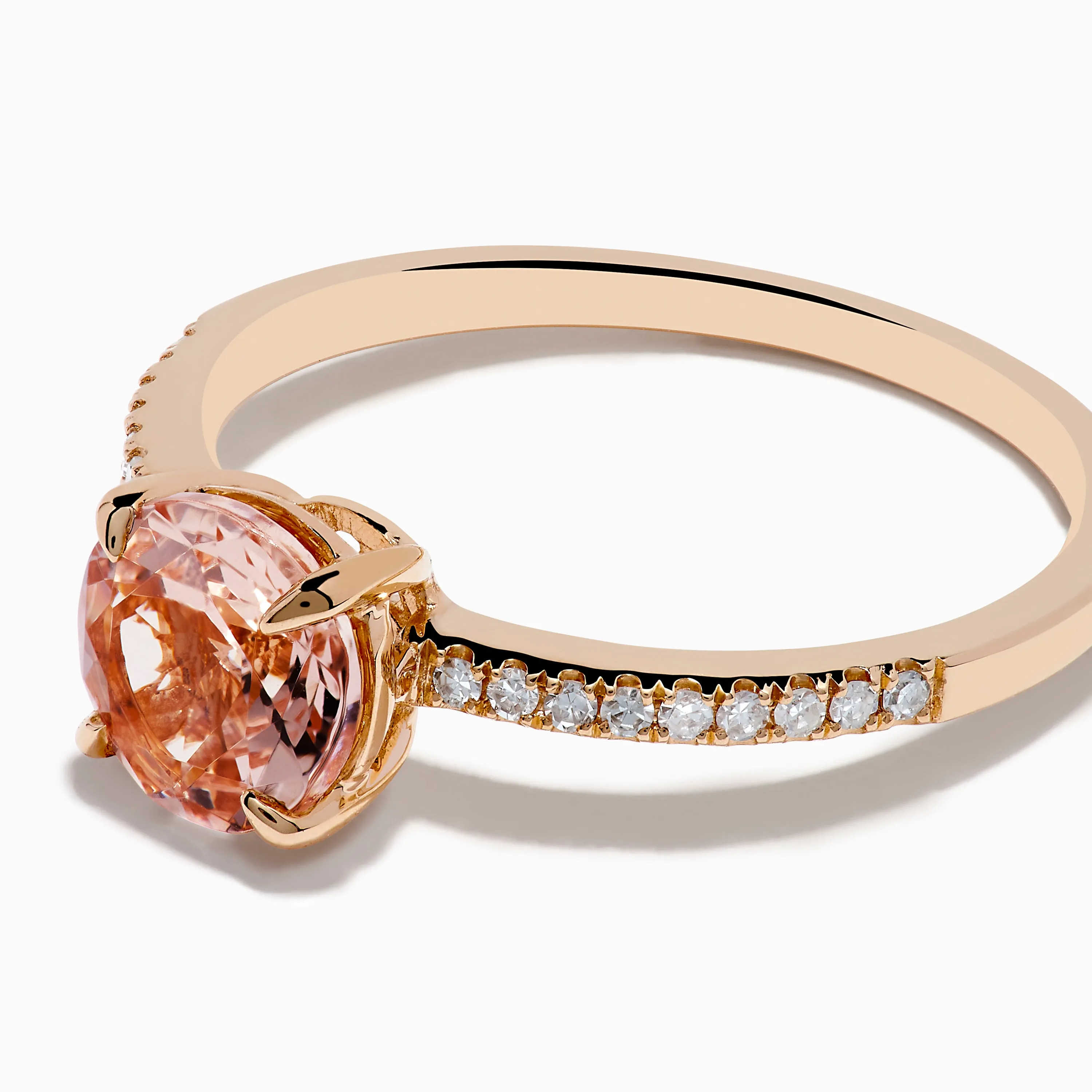 Blush 14K Rose Gold Morganite and Diamond Ring sold by Effy product image thumbnail 2