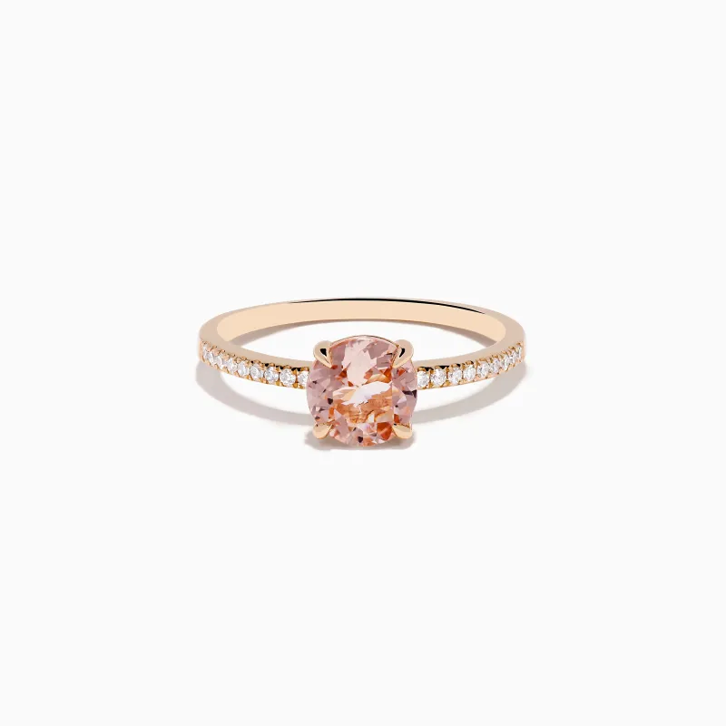 Blush 14K Rose Gold Morganite and Diamond Ring sold by Effy