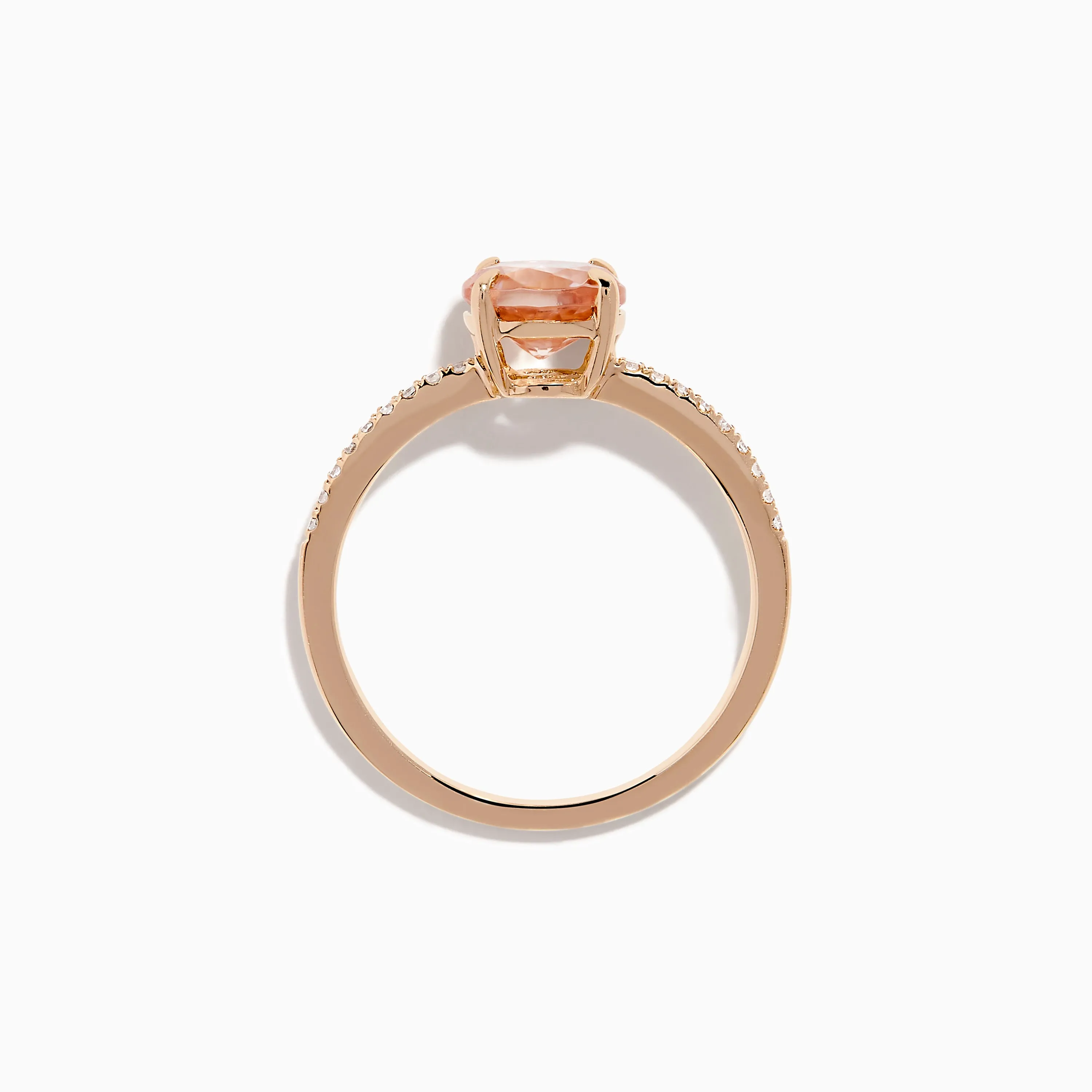 Blush 14K Rose Gold Morganite and Diamond Ring sold by Effy product image thumbnail 3