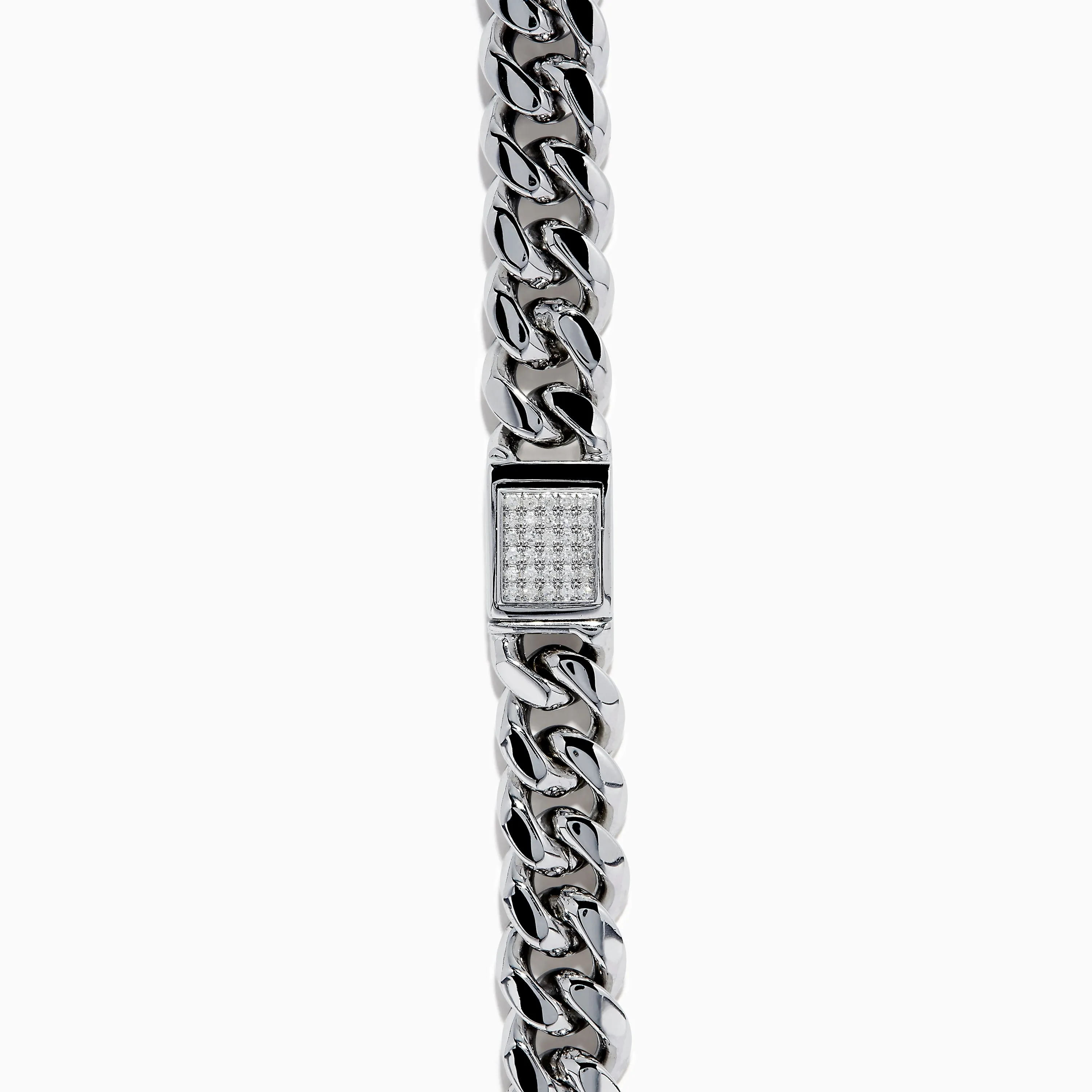 Men's 925 Sterling Silver Diamond Cuban Link Chain sold by Effy product image thumbnail 4