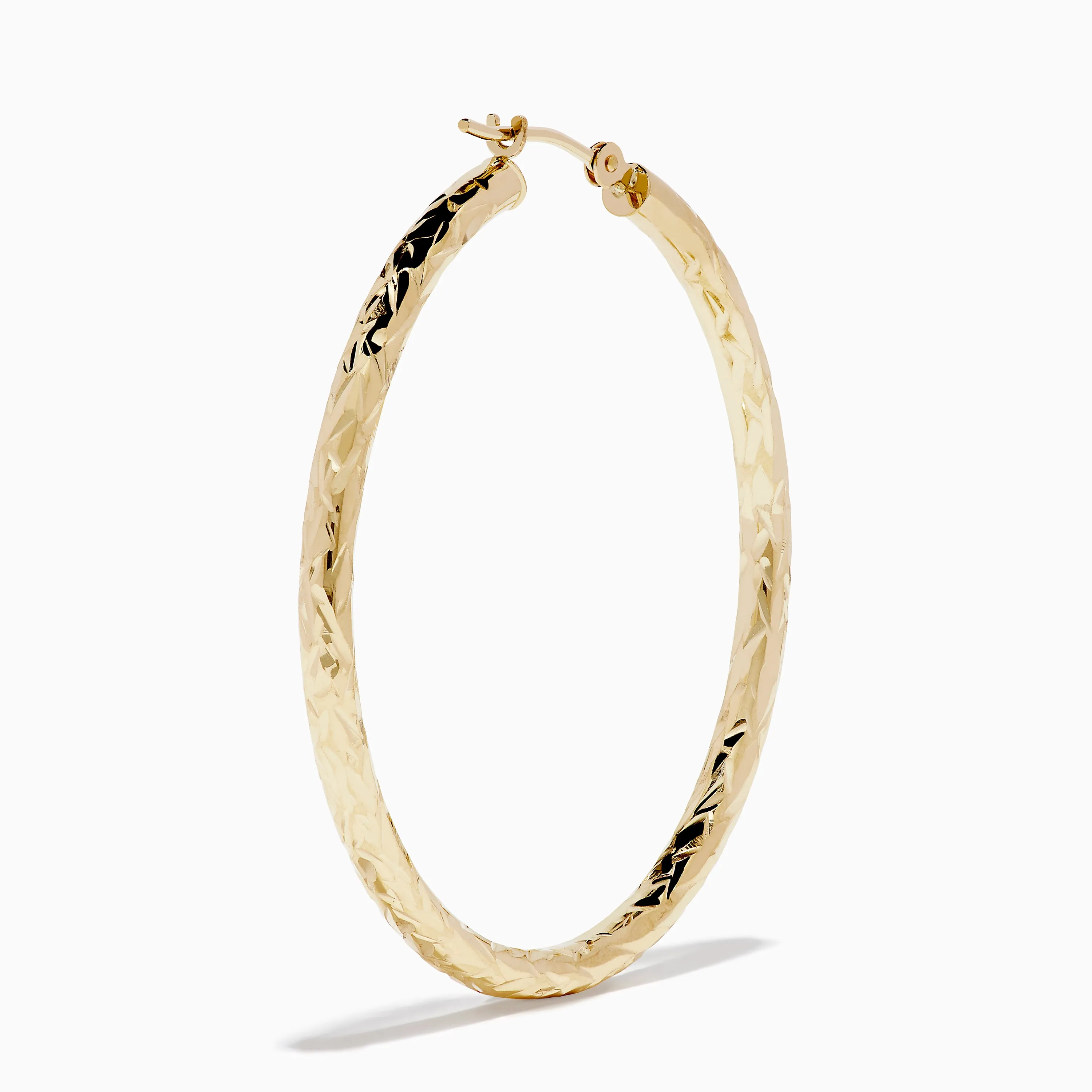 14K Yellow Gold Crystal Cut Tube Hoops sold by Effy product image thumbnail 4